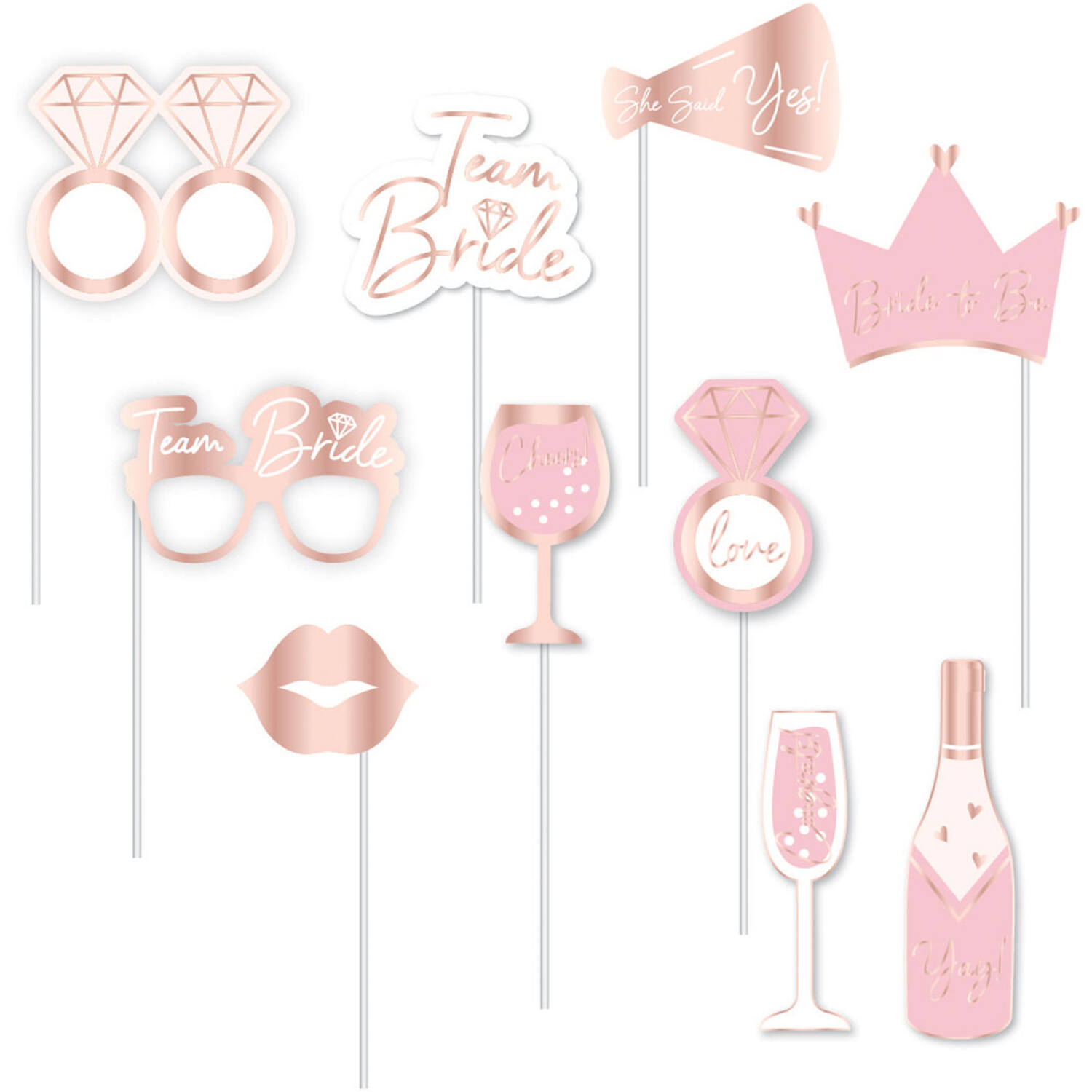 Photo Booth Kit Hen Party Paper 10 Parts