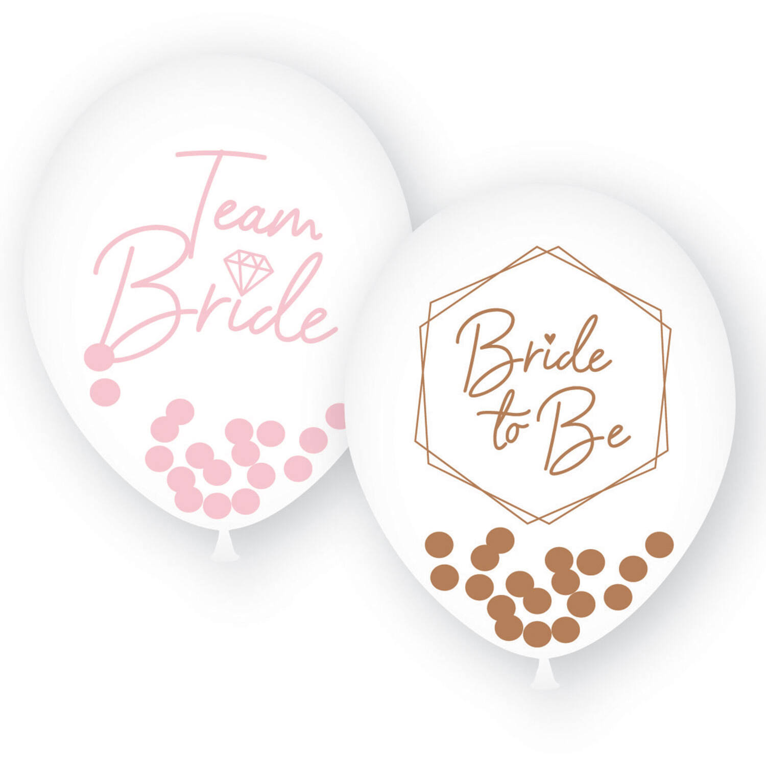 6 Latex Balloons Hen Party 2-Sided Print 27cm