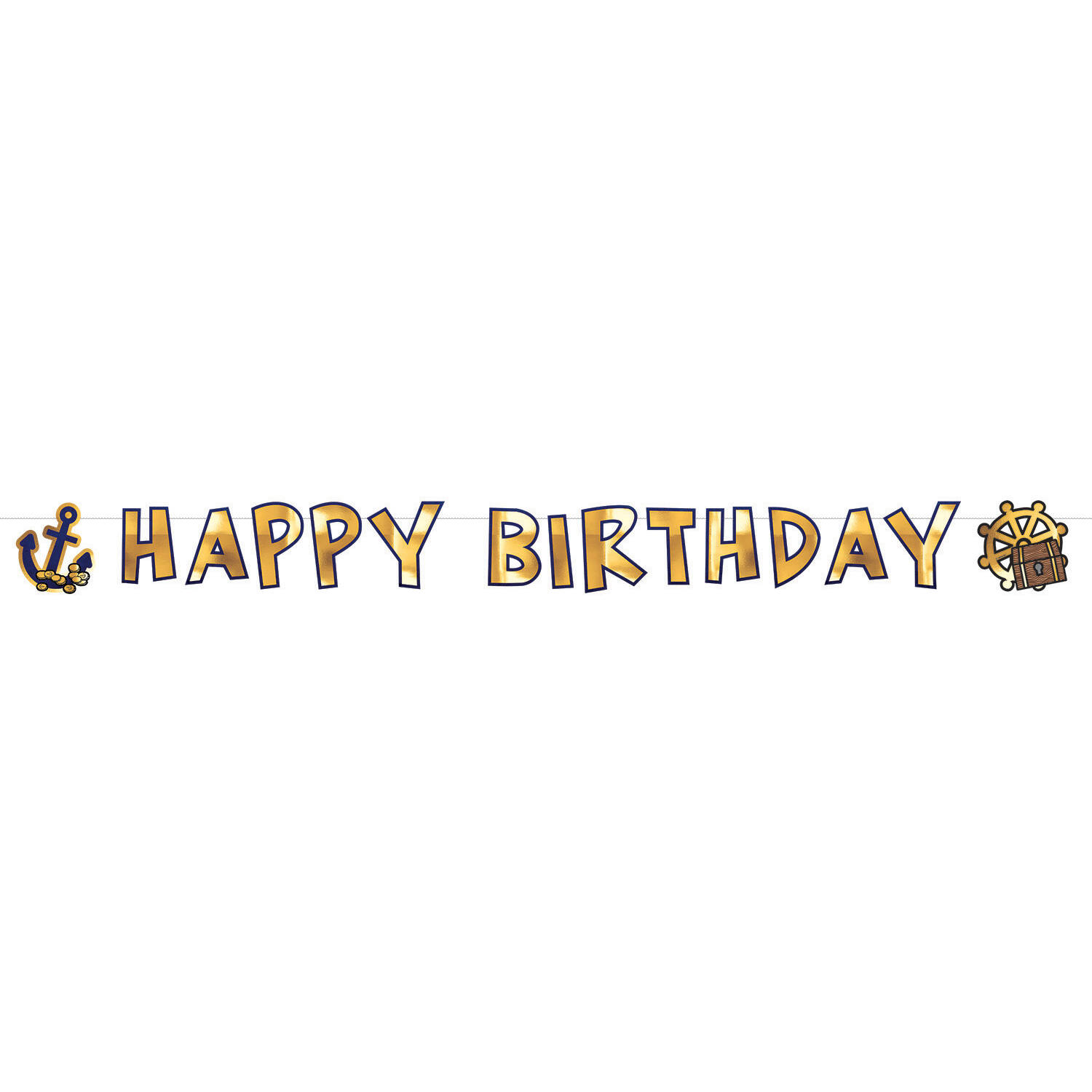 Letter Banner Pirates Map Paper 180 x 15 cm