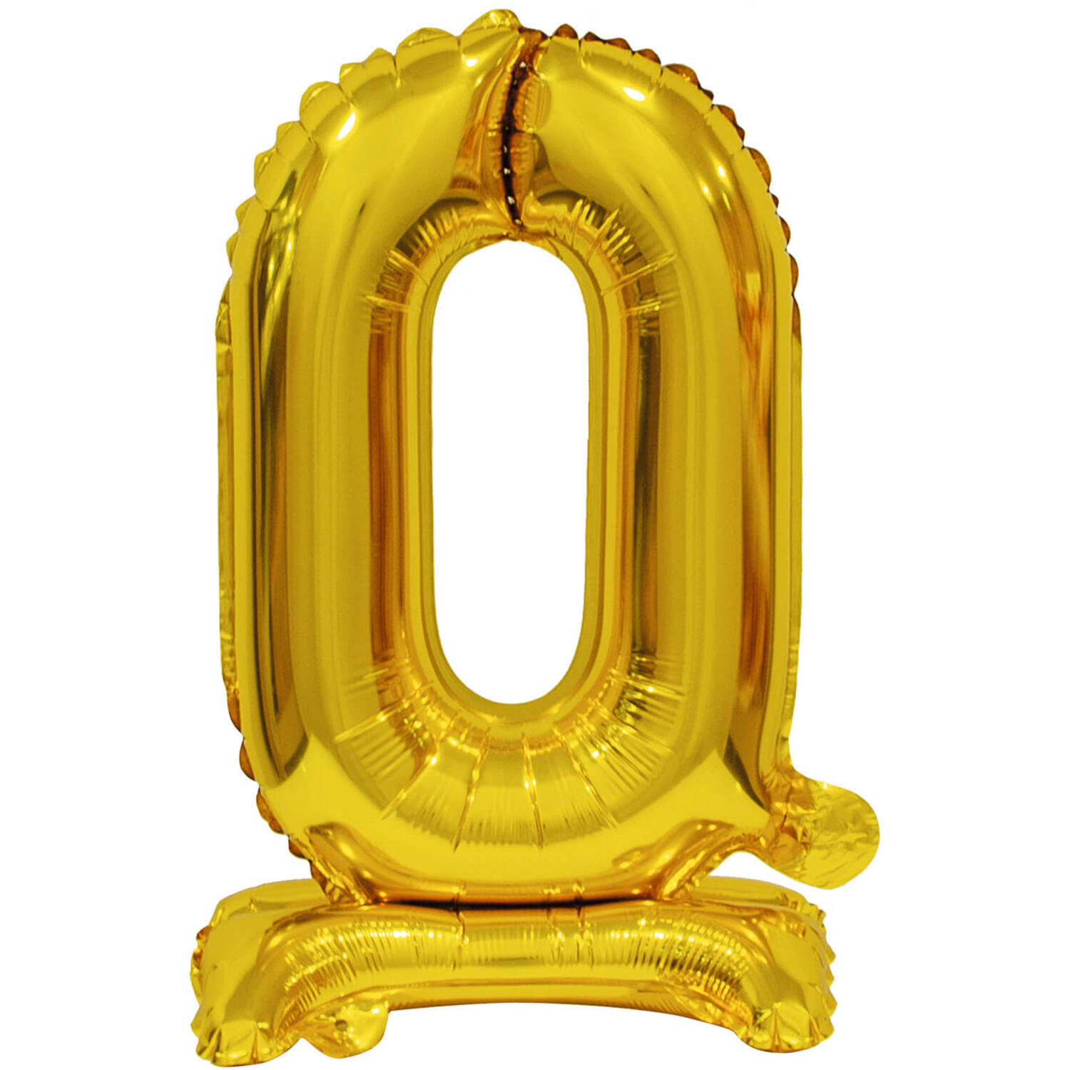 Mini Number 0 Gold Foil Balloon N16 Packaged 36 cm x 22 cm