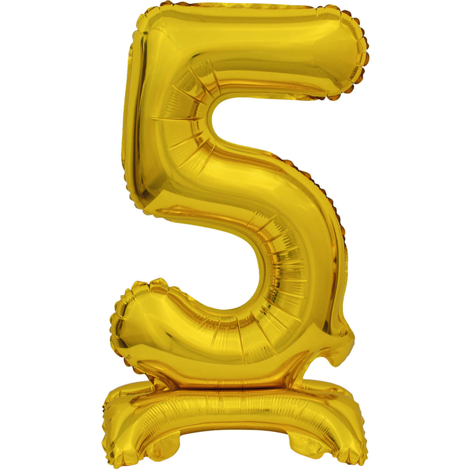 Mini Number 5 Gold Foil Balloon N16 Packaged 38 cm x 22 cm