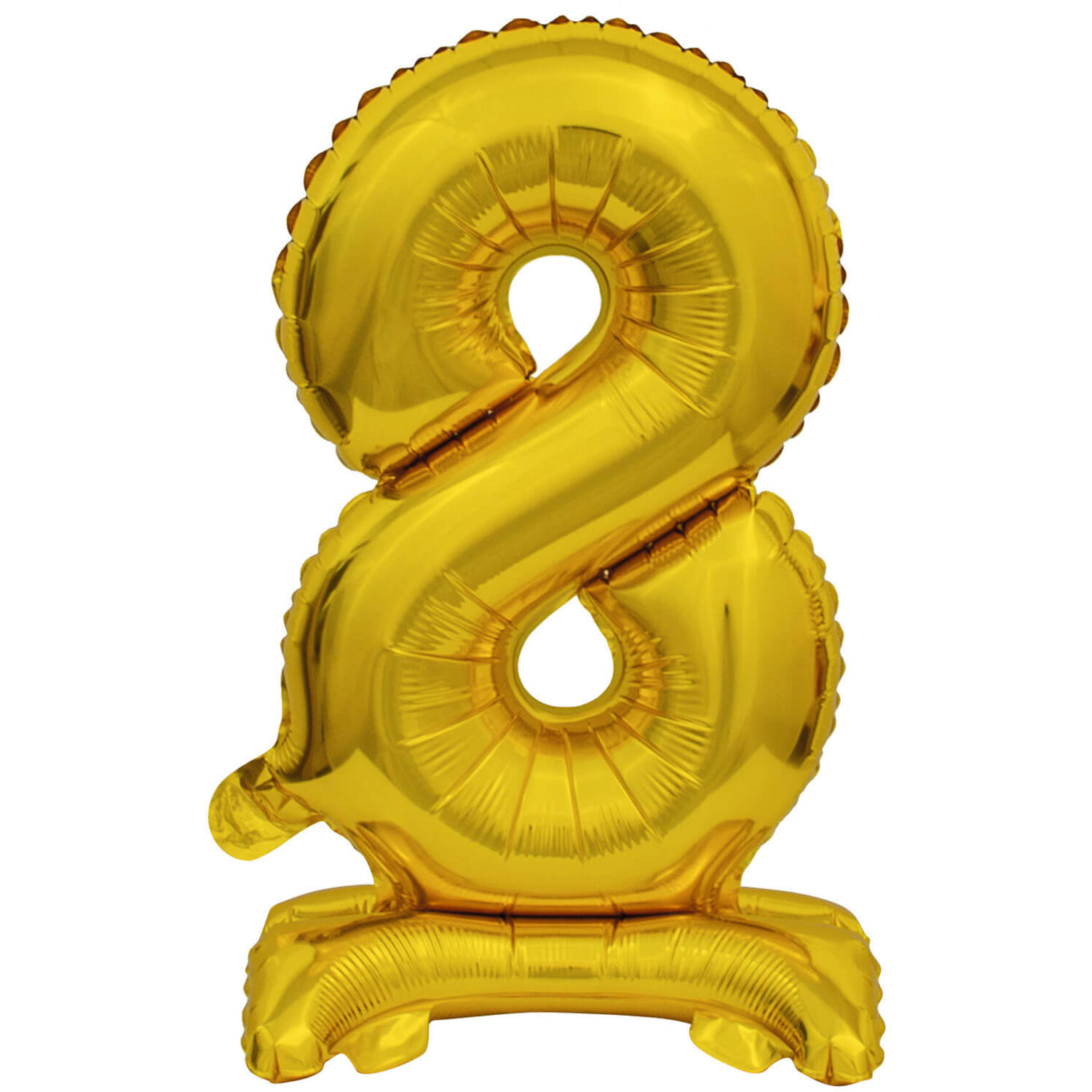 Mini Number 8 Gold Foil Balloon N16 Packaged 37 cm x 22 cm