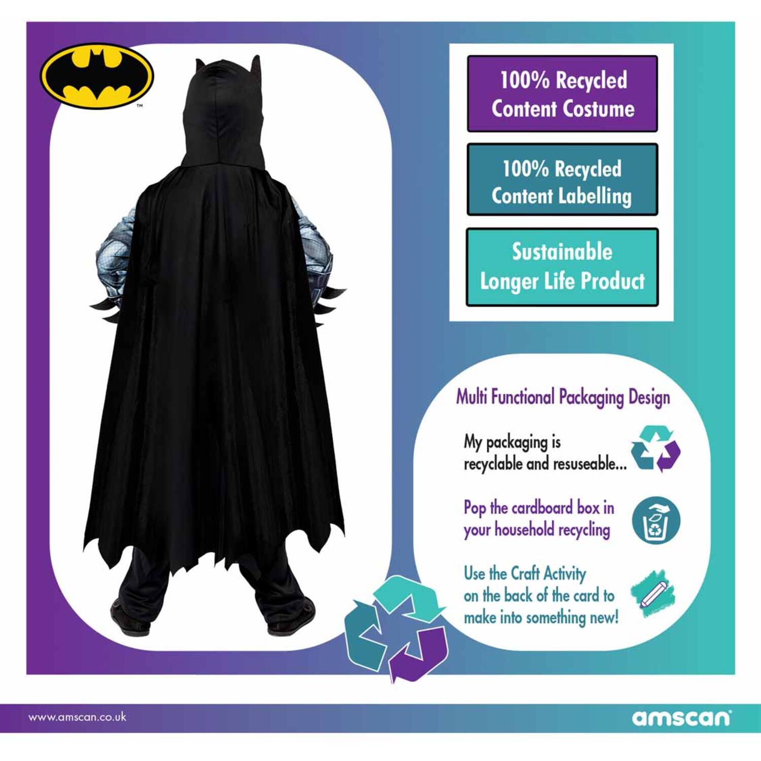 Child Costume  Batman Age 10-12 Years