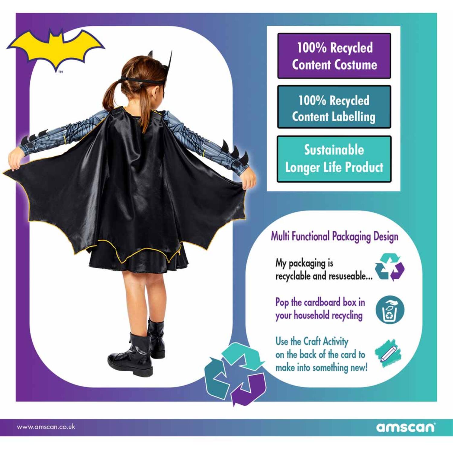 Child Costume  Batgirl Age 6-8 Years