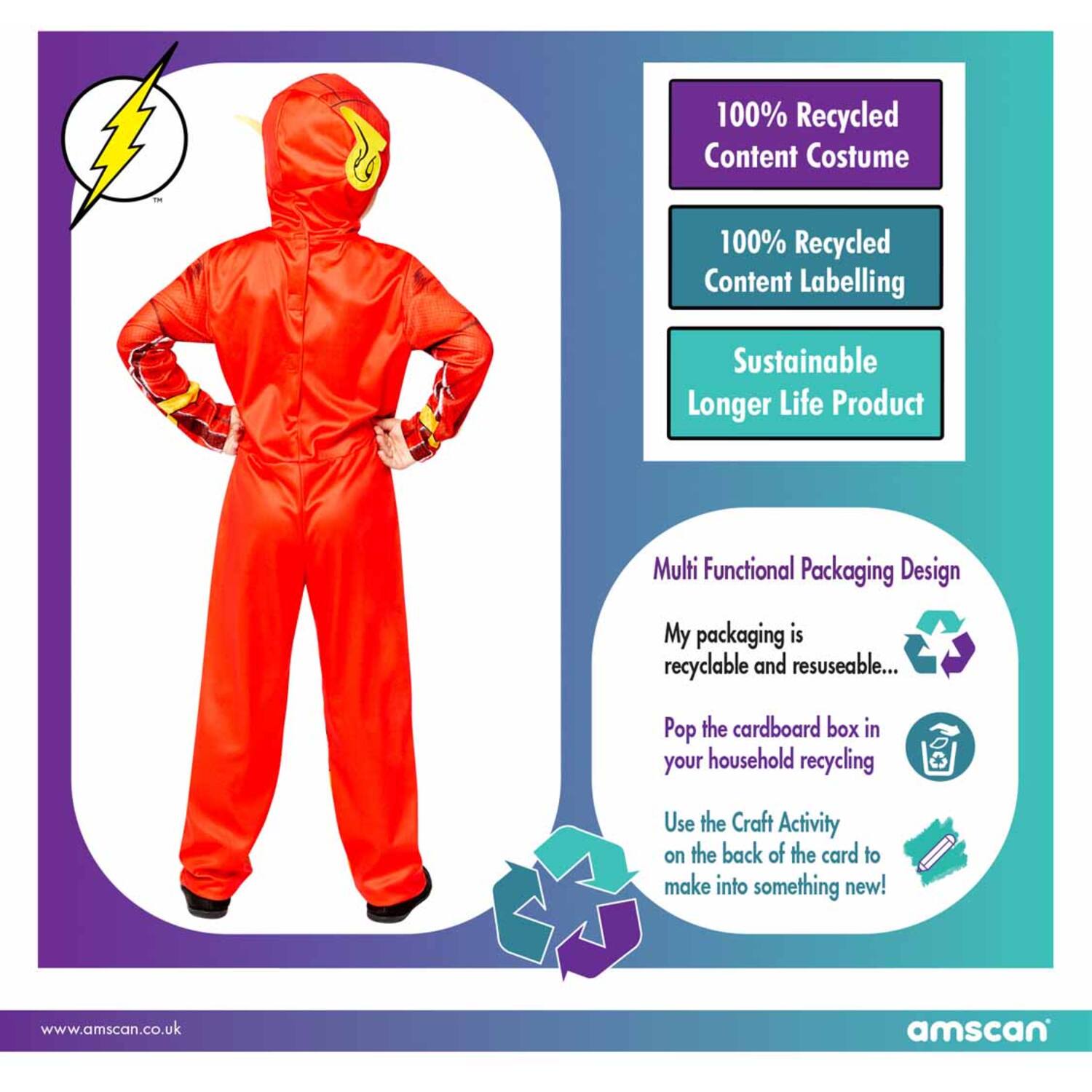 Child Costume  Flash Age 6-8 Years