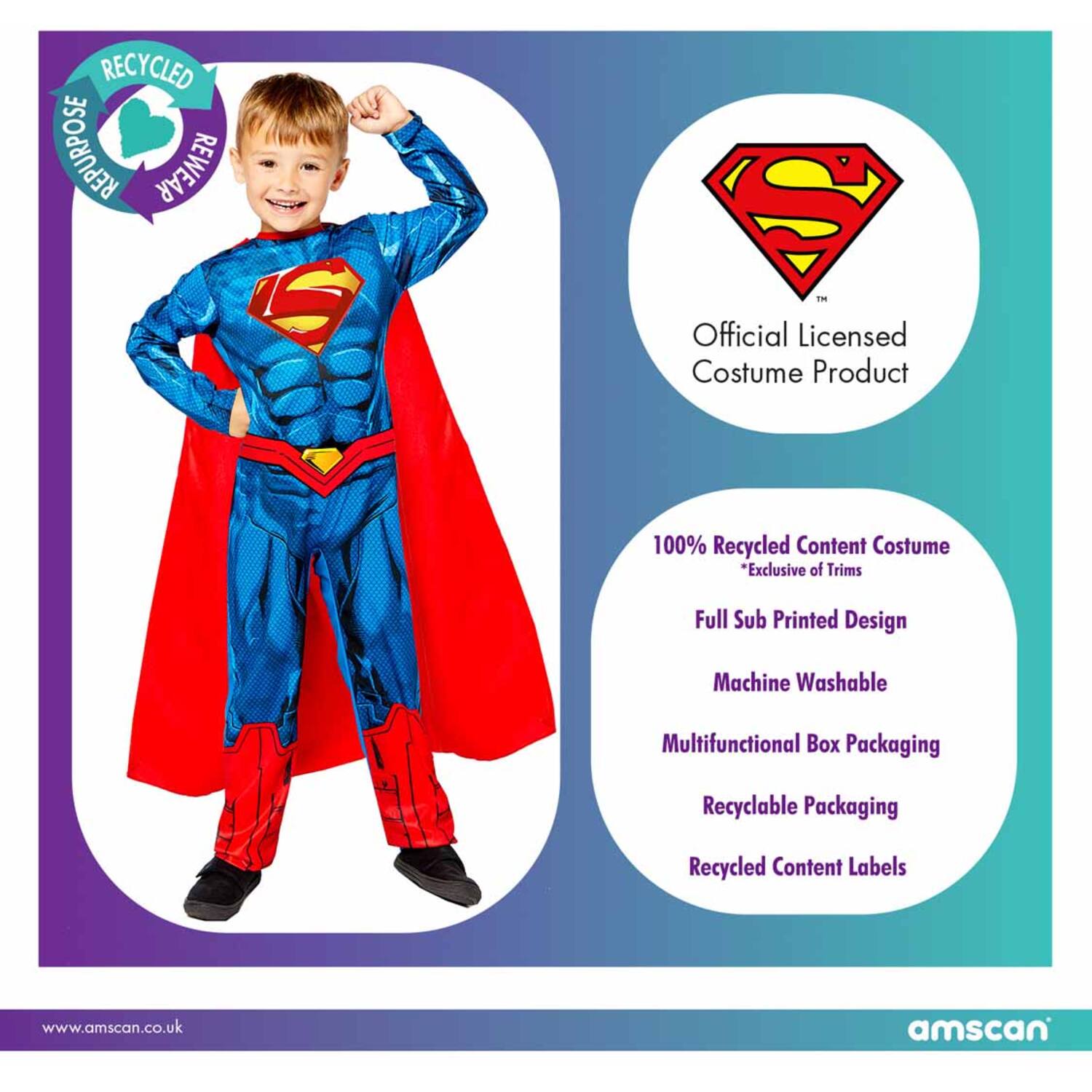 Child Costume  Superman Age 8-10 Years