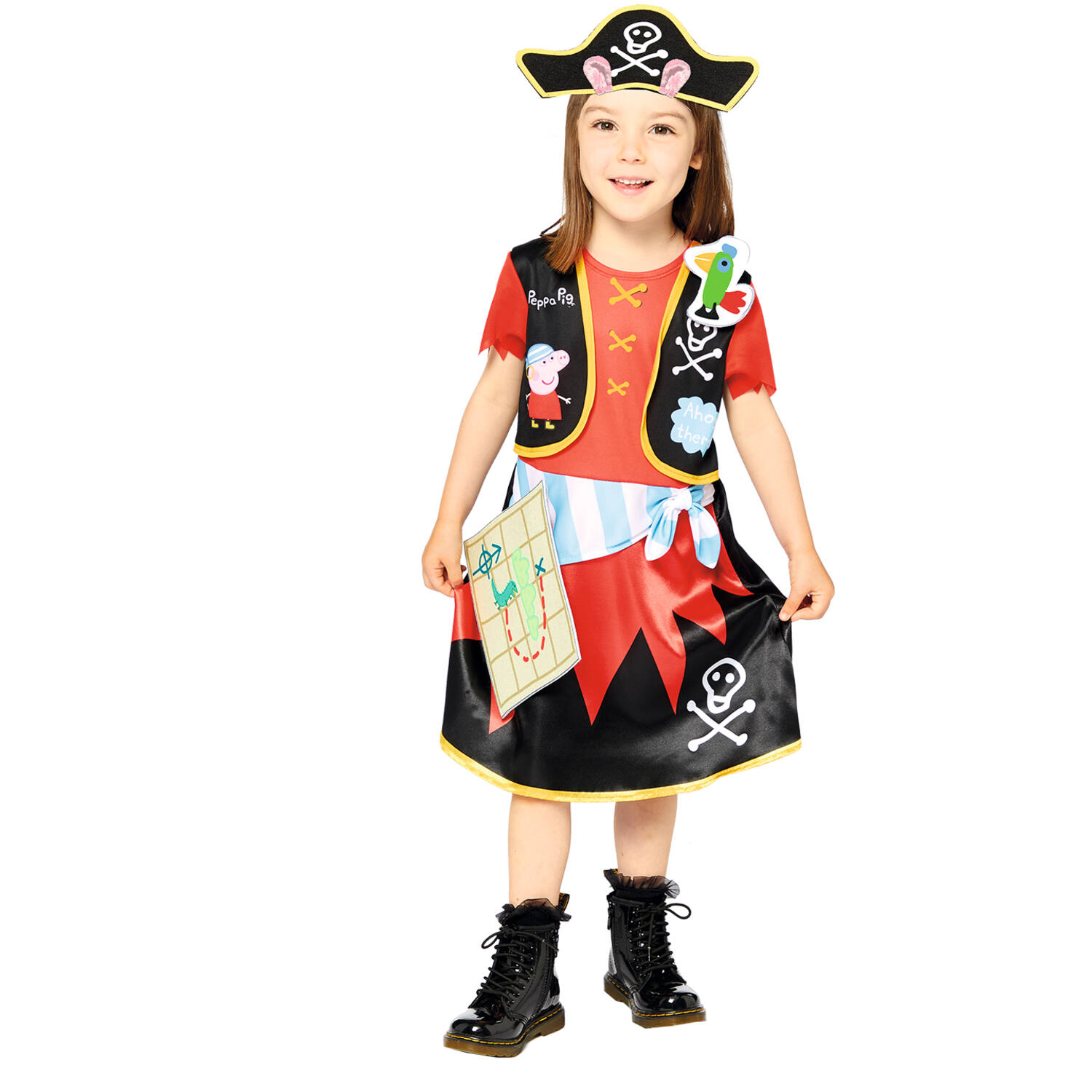 Child Costume Peppa Pig Dress Pirate Age 2-3 Years