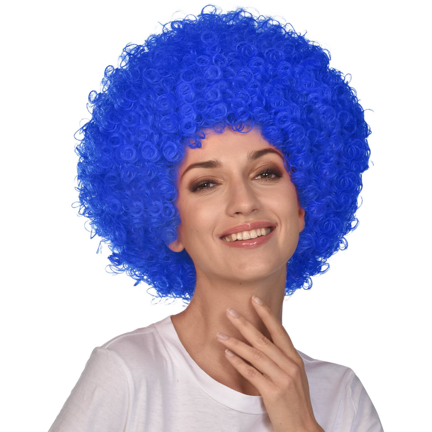 Costume Accessory Afro Wig Blue One Size
