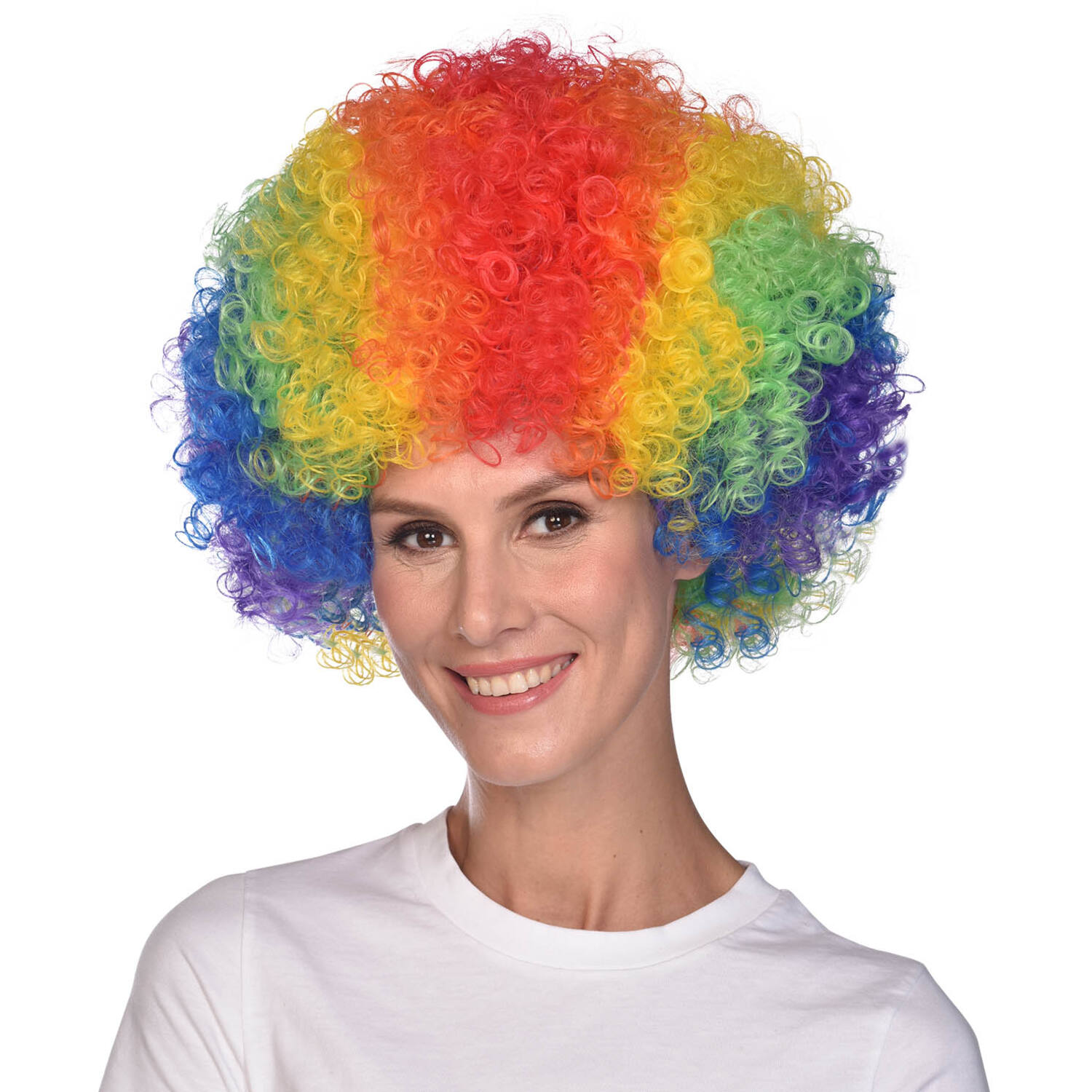 Costume Accessory Afro Wig Rainbow One Size