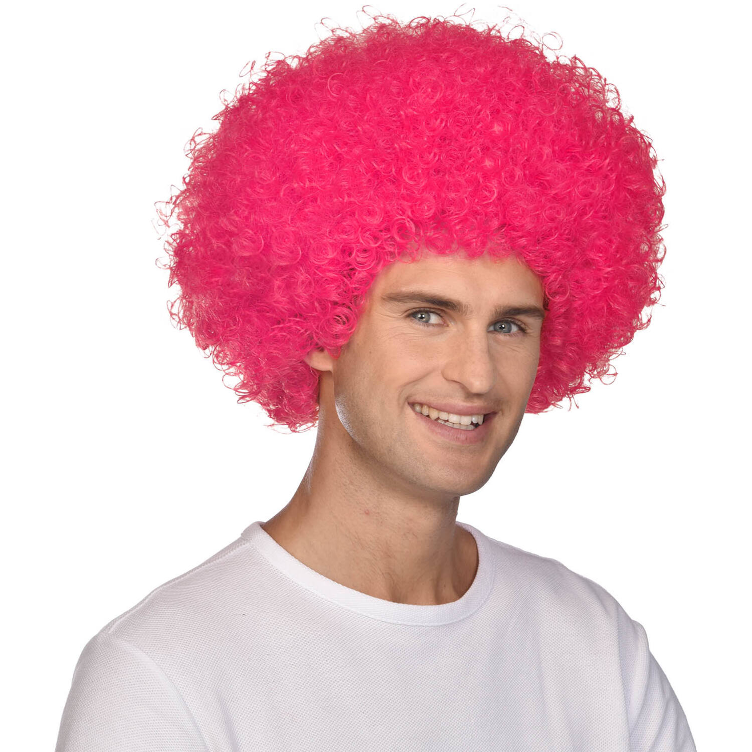 Costume Accessory Afro Wig Pink One Size