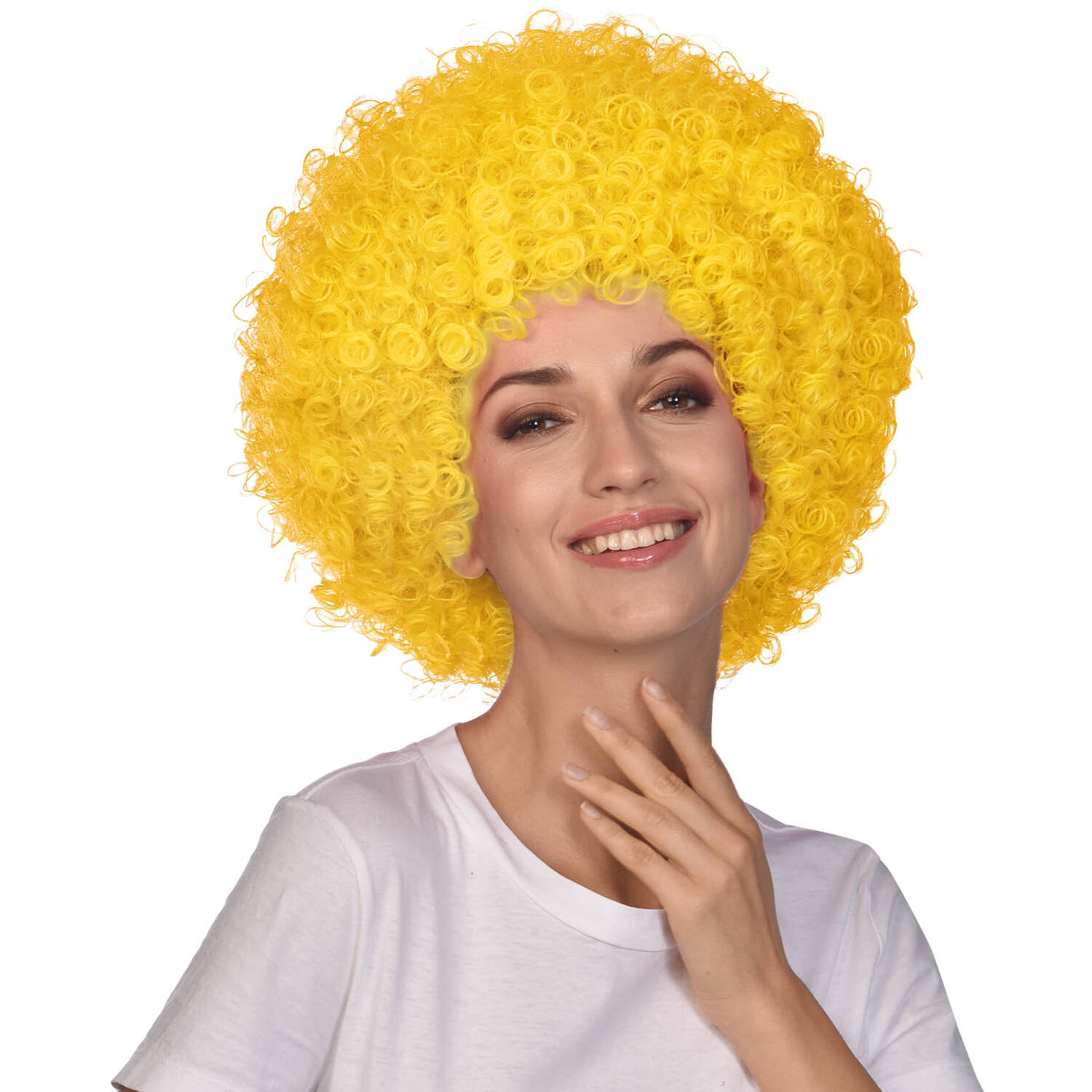 Costume Accessory Afro Wig Yellow One Size
