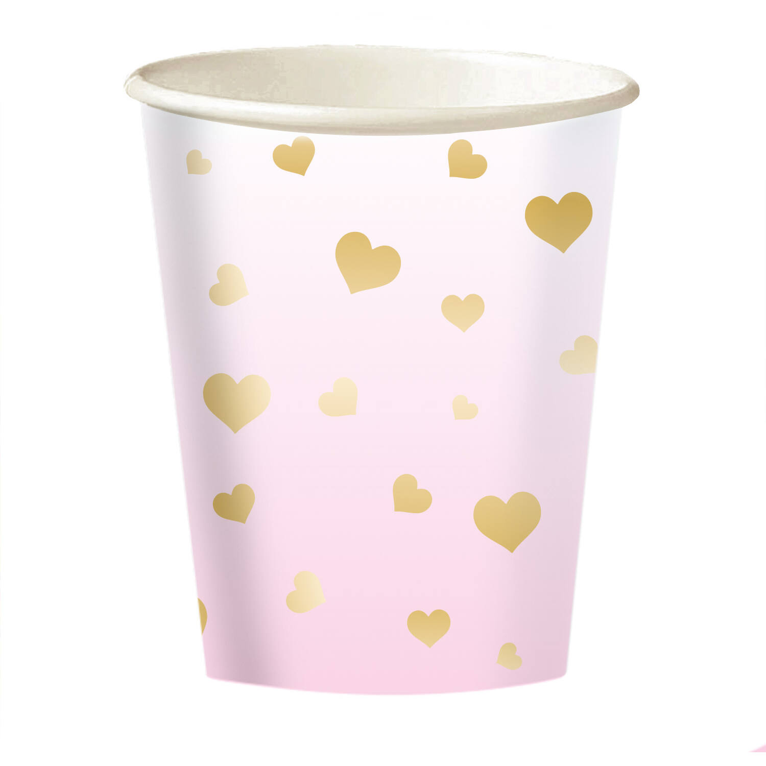 8 Cups 1st Birthday Pink Ombre Paper 250 ml