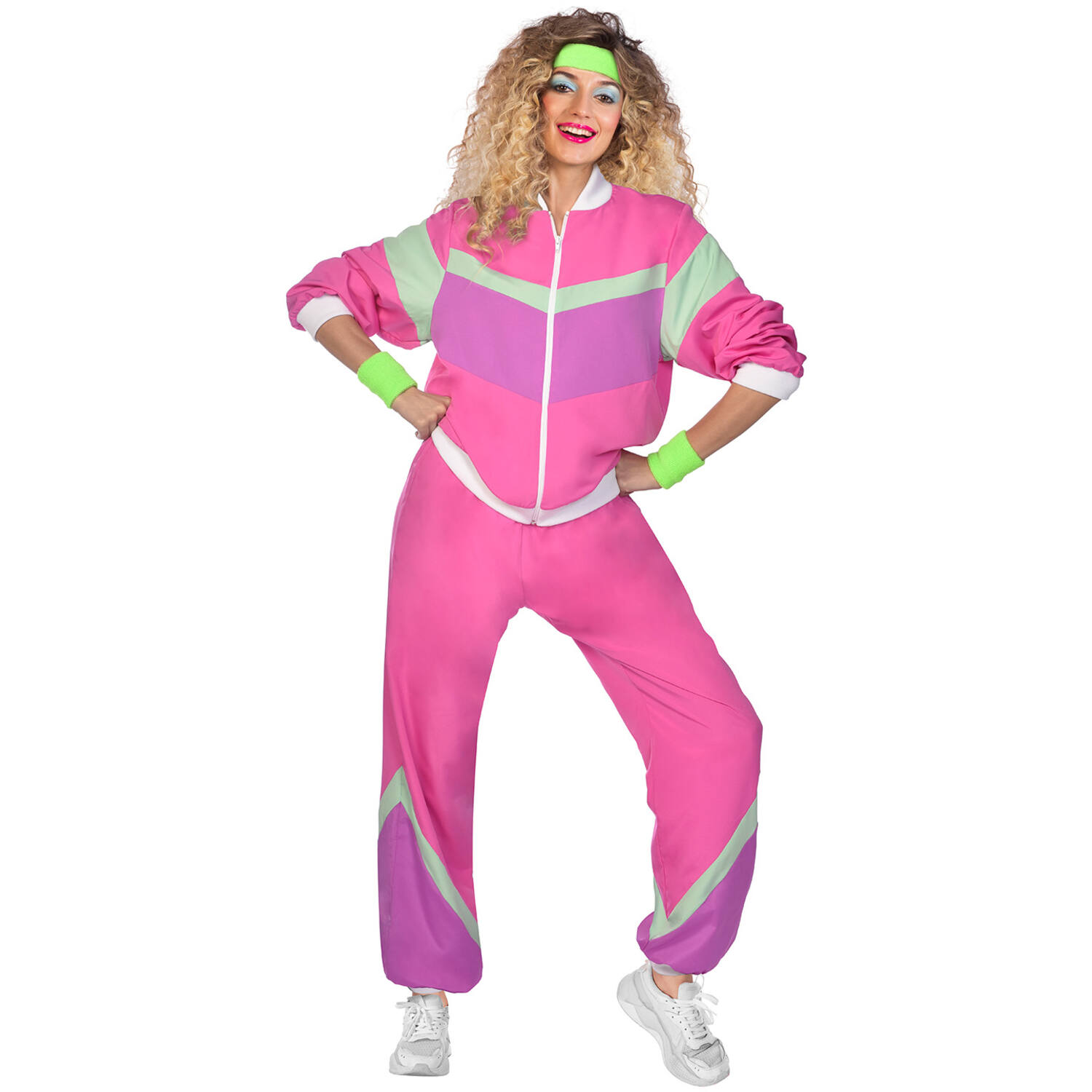 Costume 80's Joggersuit Pink S