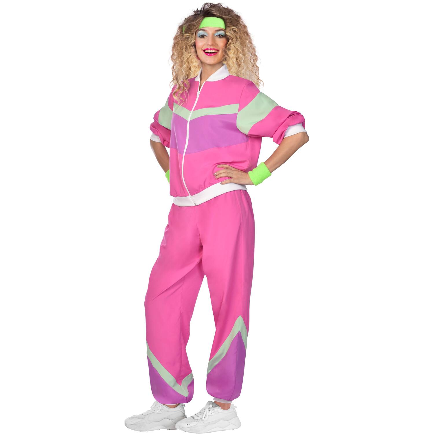 Costume 80's Joggersuit Pink S