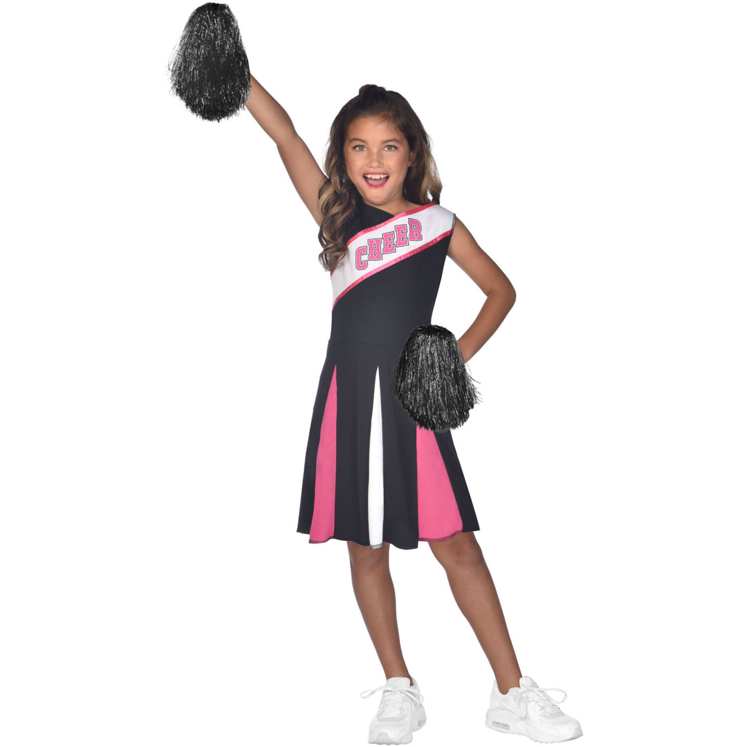 Childrens Costume Cheerleader Girl - Pink 3-4 Years