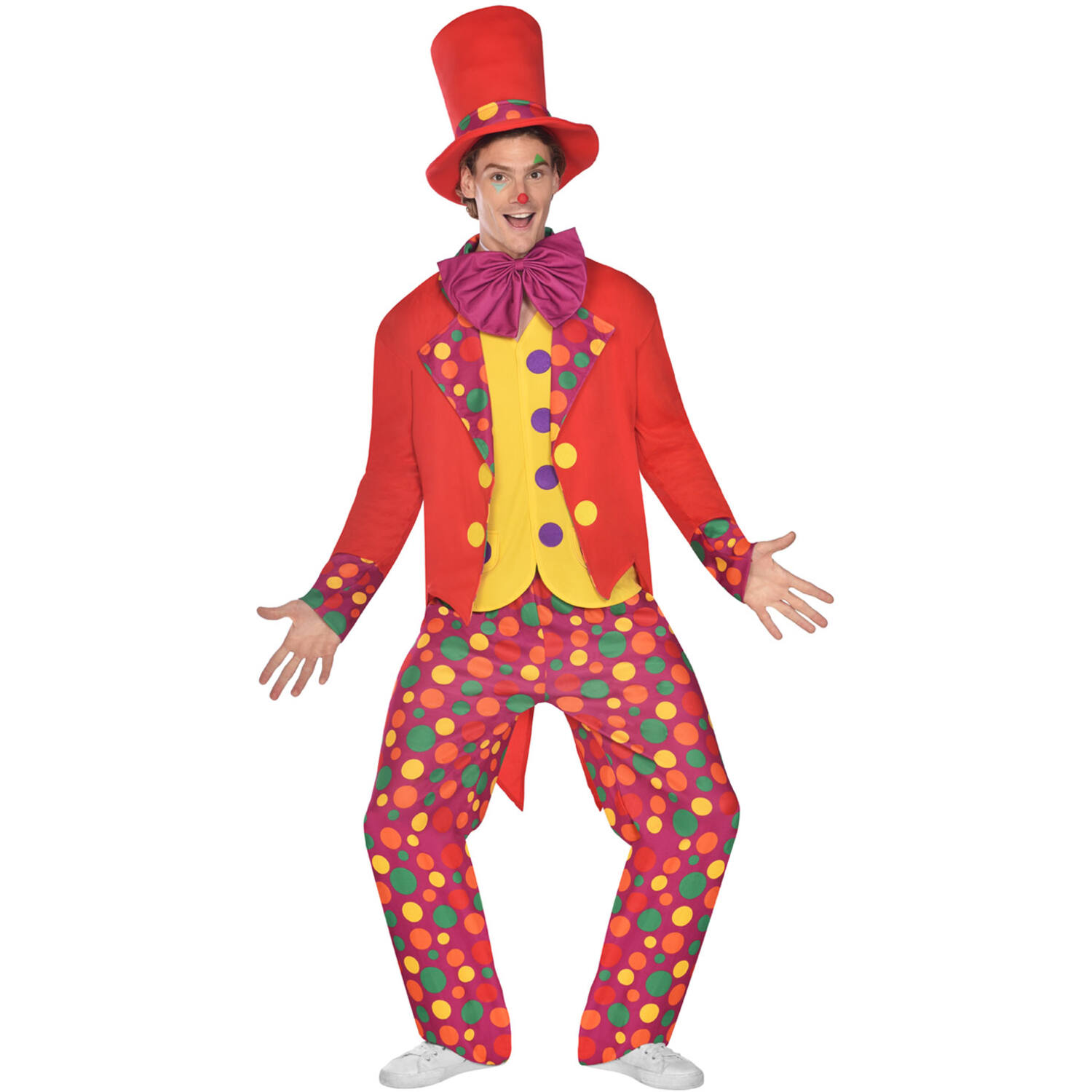 Mens Costume Colourful Clown S