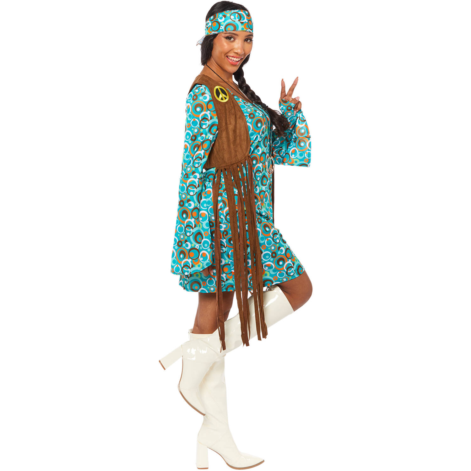 Womens Costume Peace Party Hippie Small