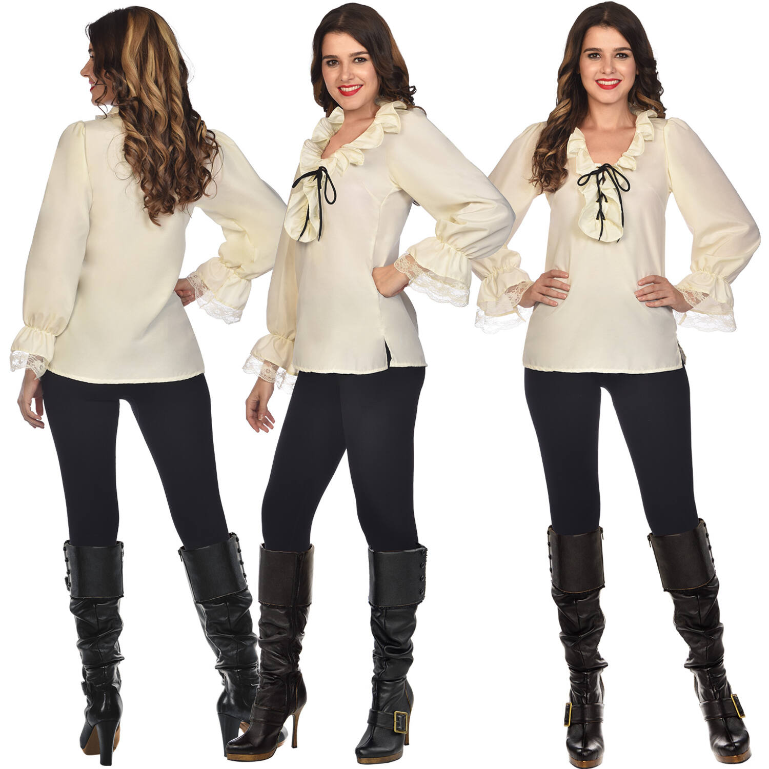 Womens Costume Pirate Blouse Extra Large