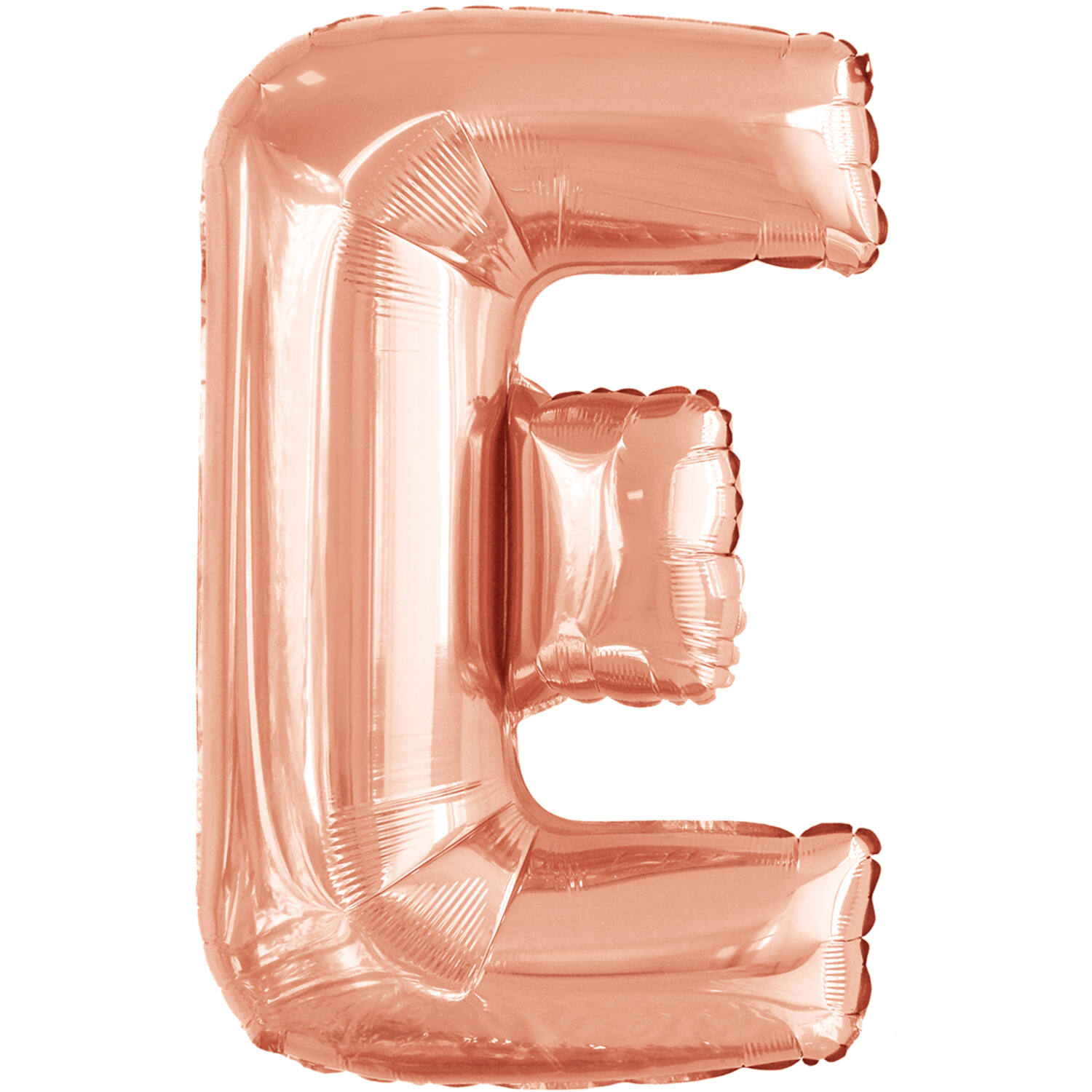 Large Letter E Rose Gold Foil Balloon N34 Packaged 88 cm x 56 cm