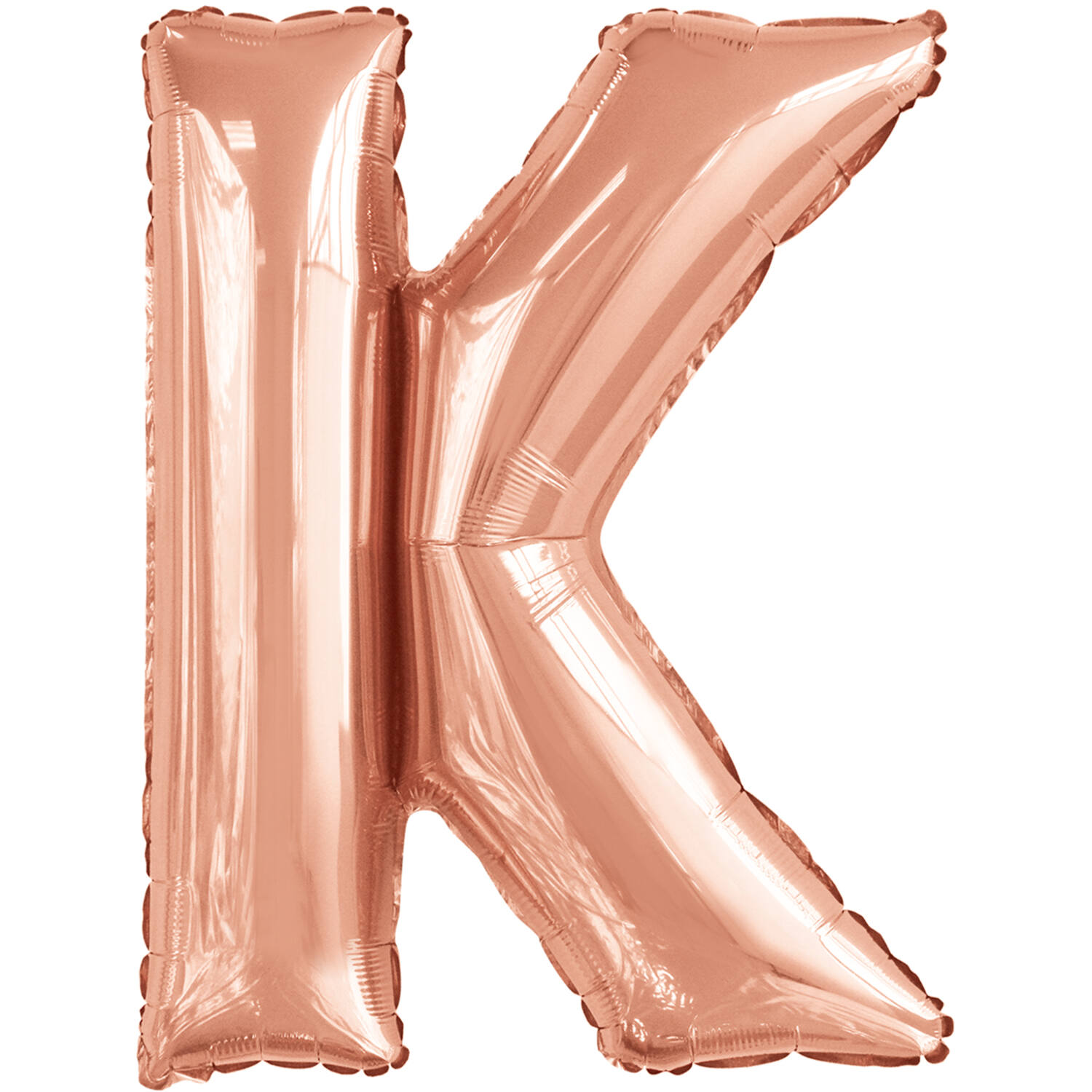 Large Letter K Rose Gold Foil Balloon N34 Packaged 85 cm x 63 cm