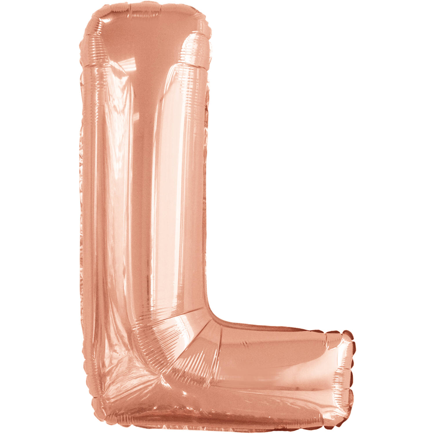 Large Letter L Rose Gold Foil Balloon N34 Packaged 85 cm x 56 cm