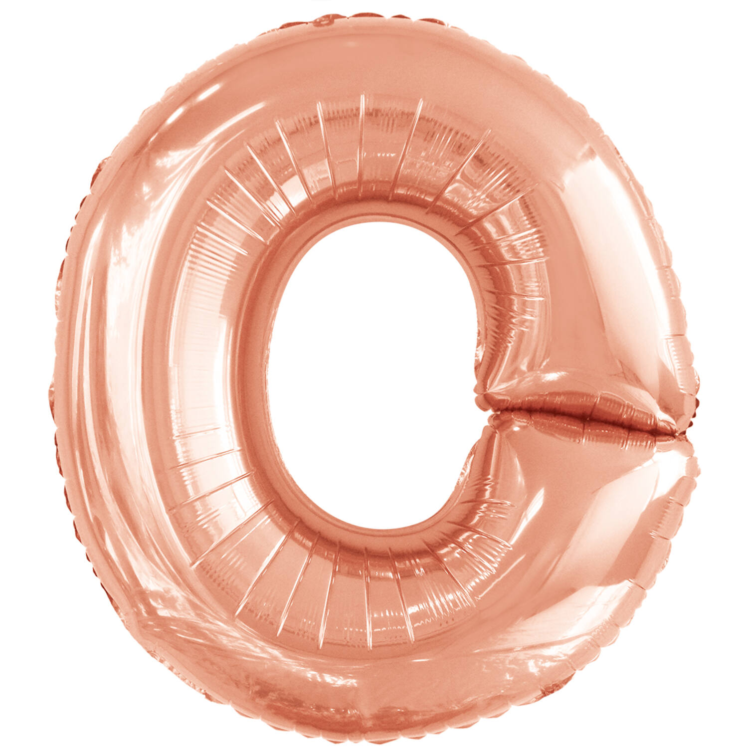 Large Letter O Rose Gold Foil Balloon N34 Packaged 78 cm x 69 cm