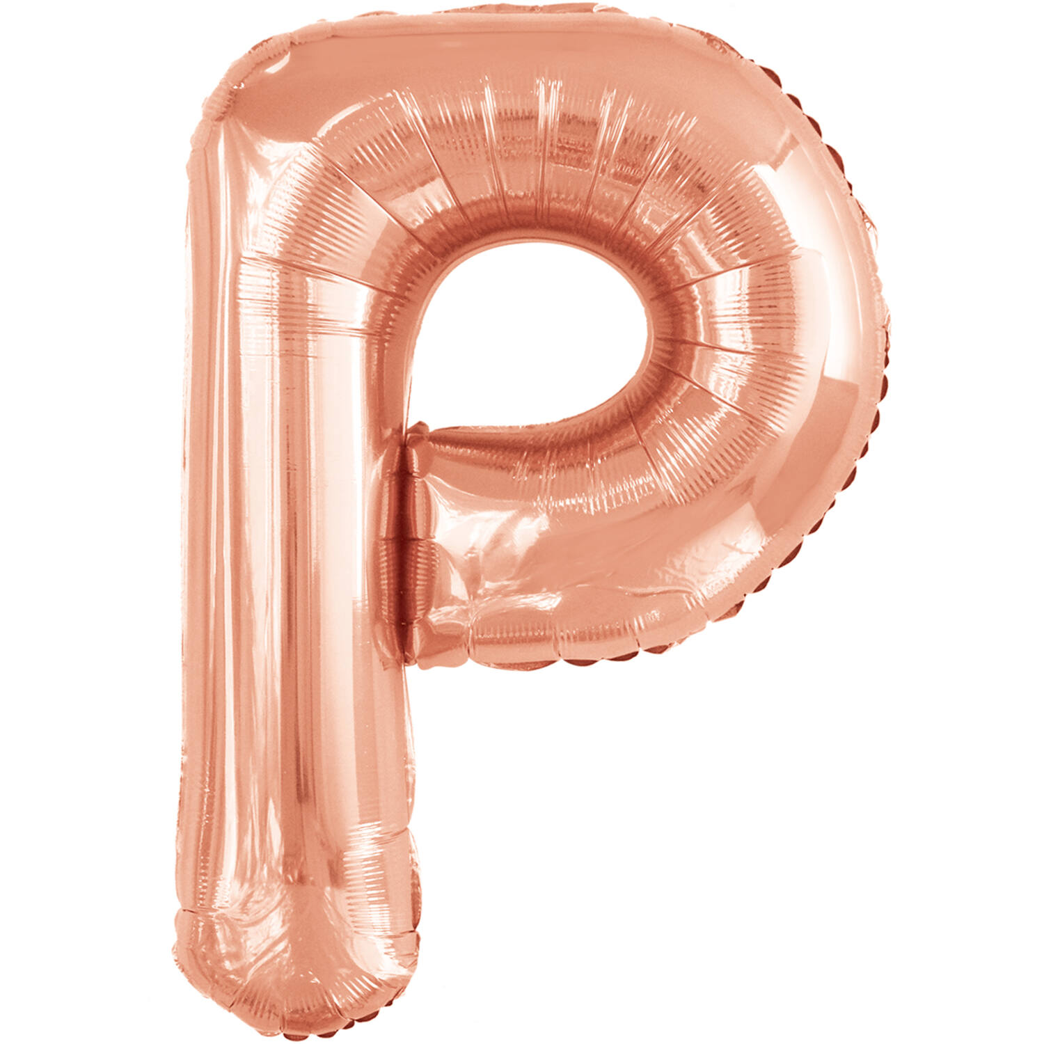 Large Letter P Rose Gold Foil Balloon N34 Packaged 87 cm x 60 cm