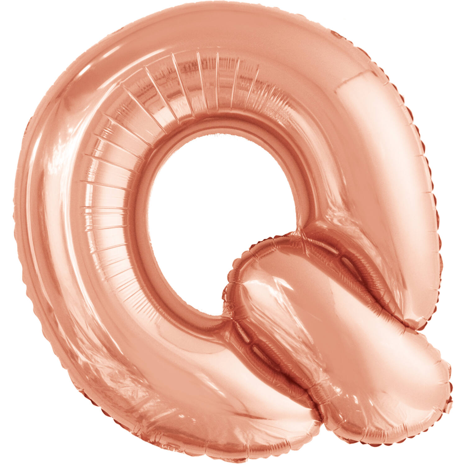 Large Letter Q Rose Gold Foil Balloon N34 Packaged 79 cm x 72 cm