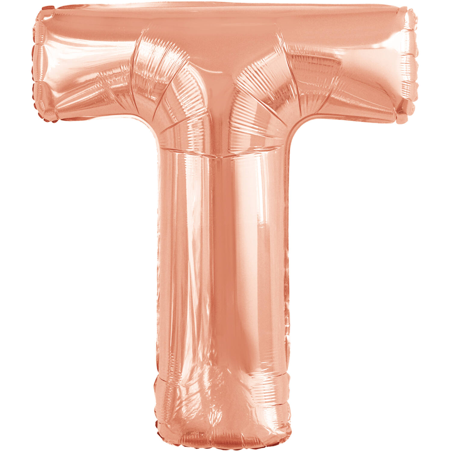 Large Letter T Rose Gold Foil Balloon N34 Packaged 86 cm x 74 cm