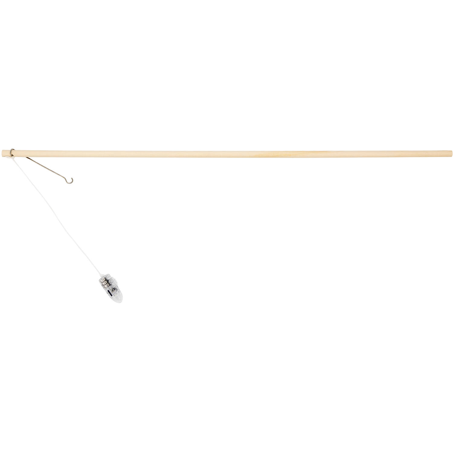 Lantern Stick with LED Light Wood 50 cm