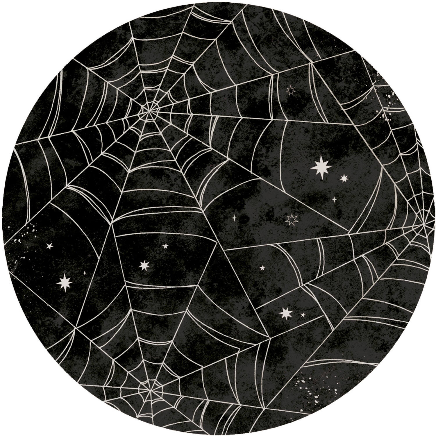 8 Plates Spiderweb Round Paper 23 cm