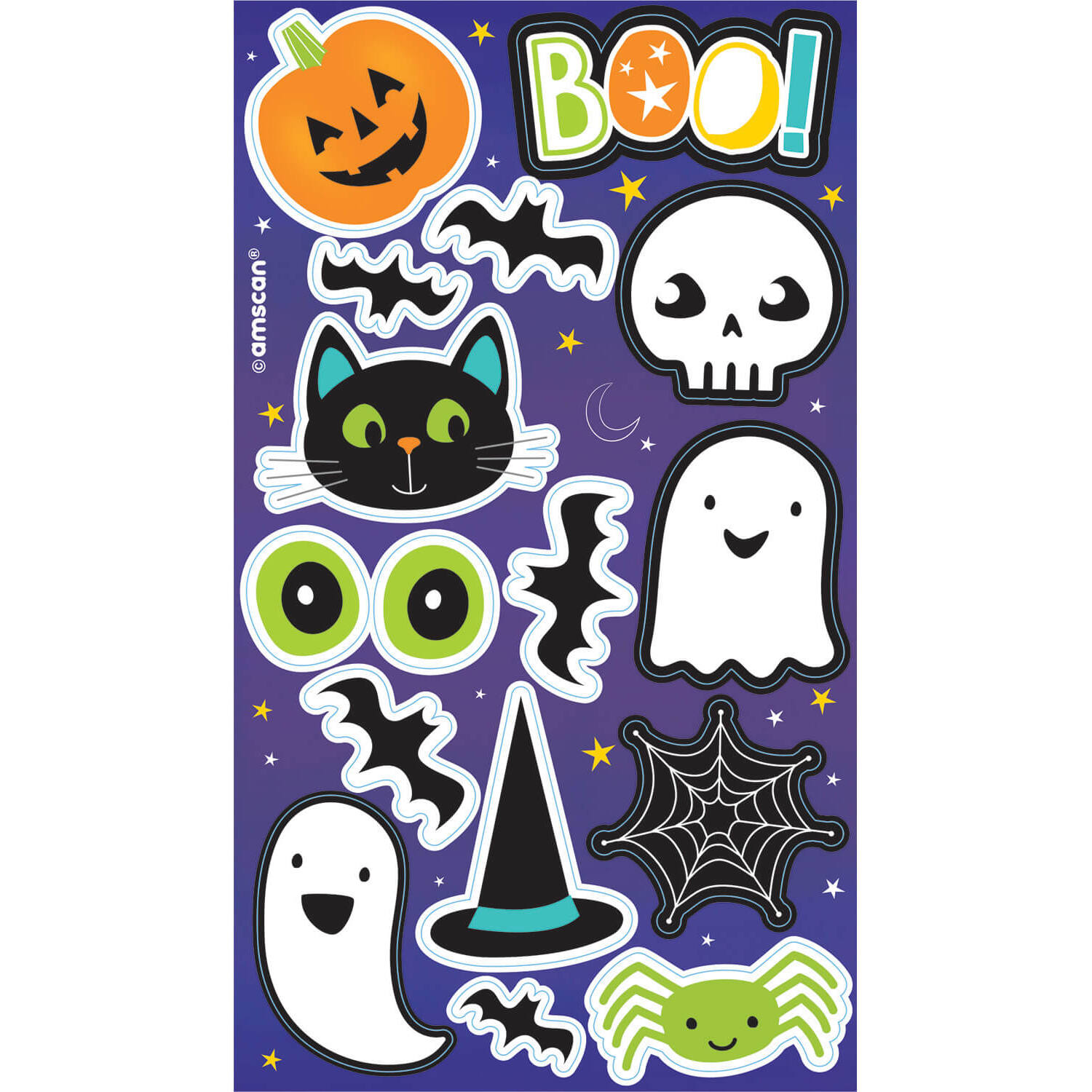 4 Halloween Sticker Sheets Paper