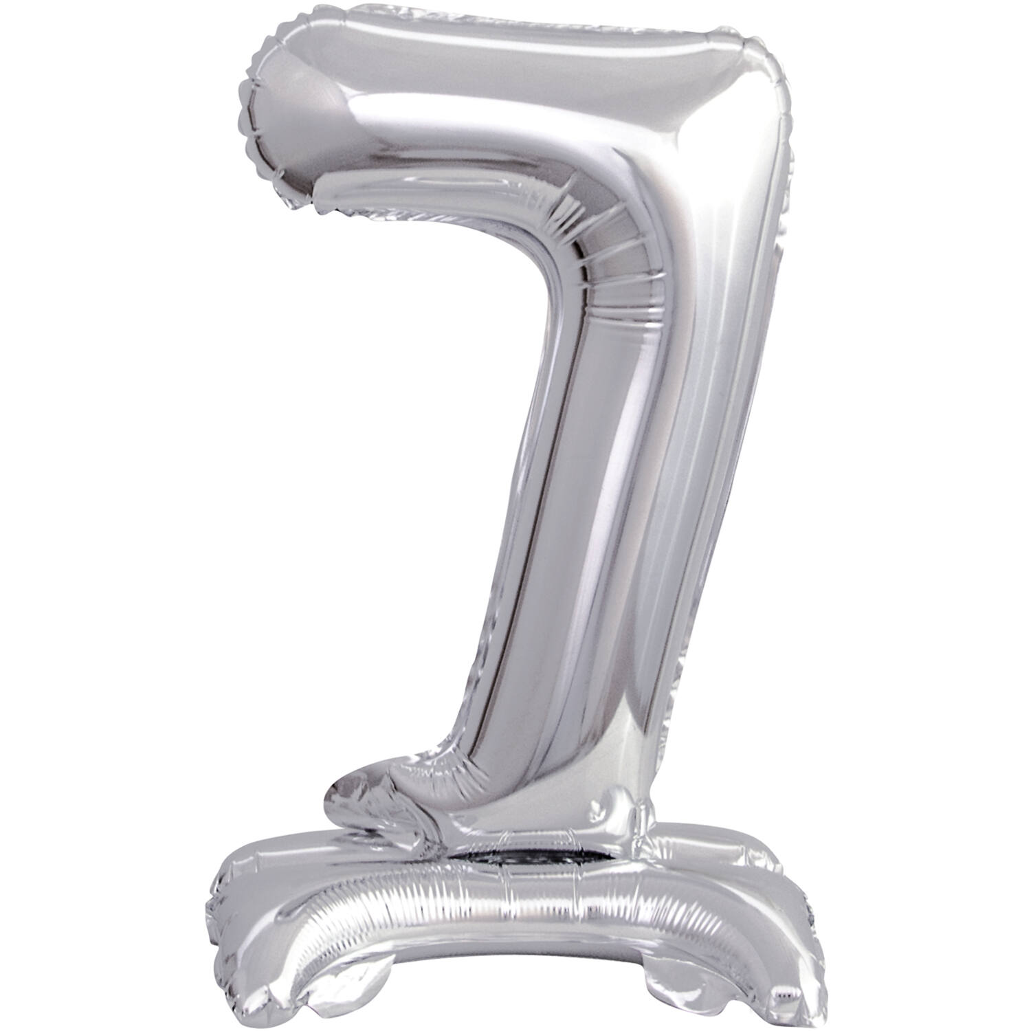 Mini Number 7 Silver Foil Balloon N16 Packaged 37 cm x 22 cm