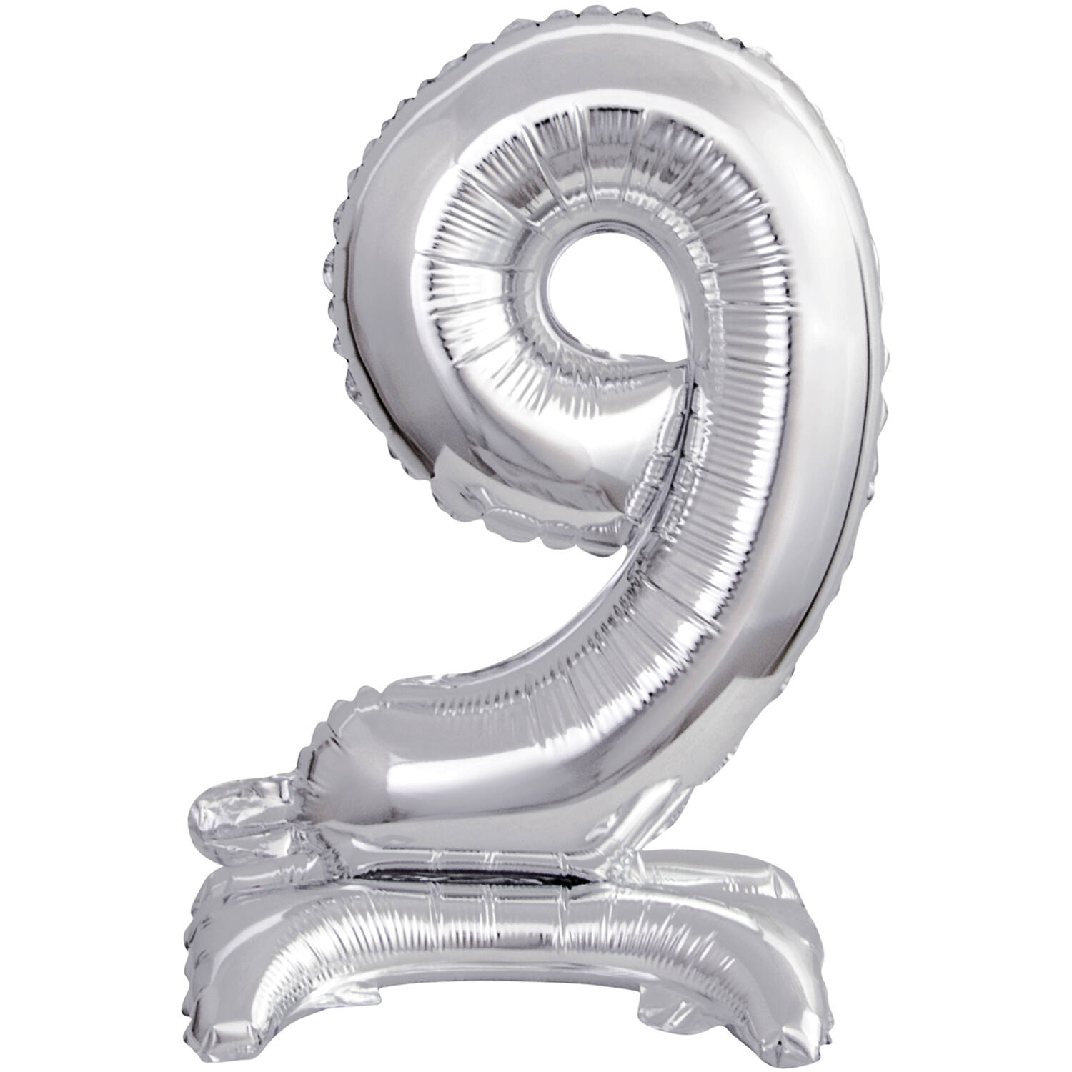 16in/41cm Number 9 Silver w base 36x22cm