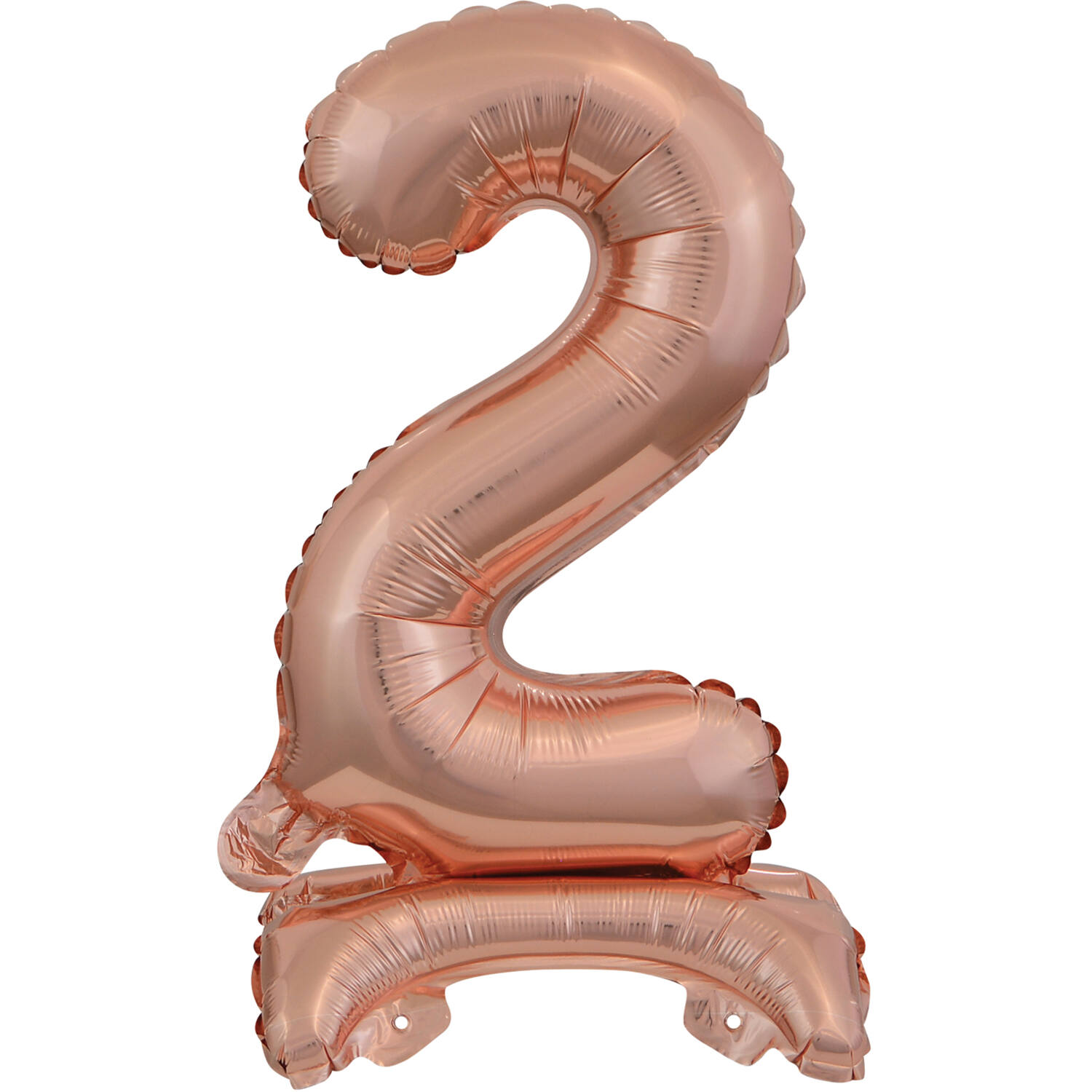 Mini Number 2 Rose Gold Foil Balloon N16 Packaged 39 cm x 22 cm