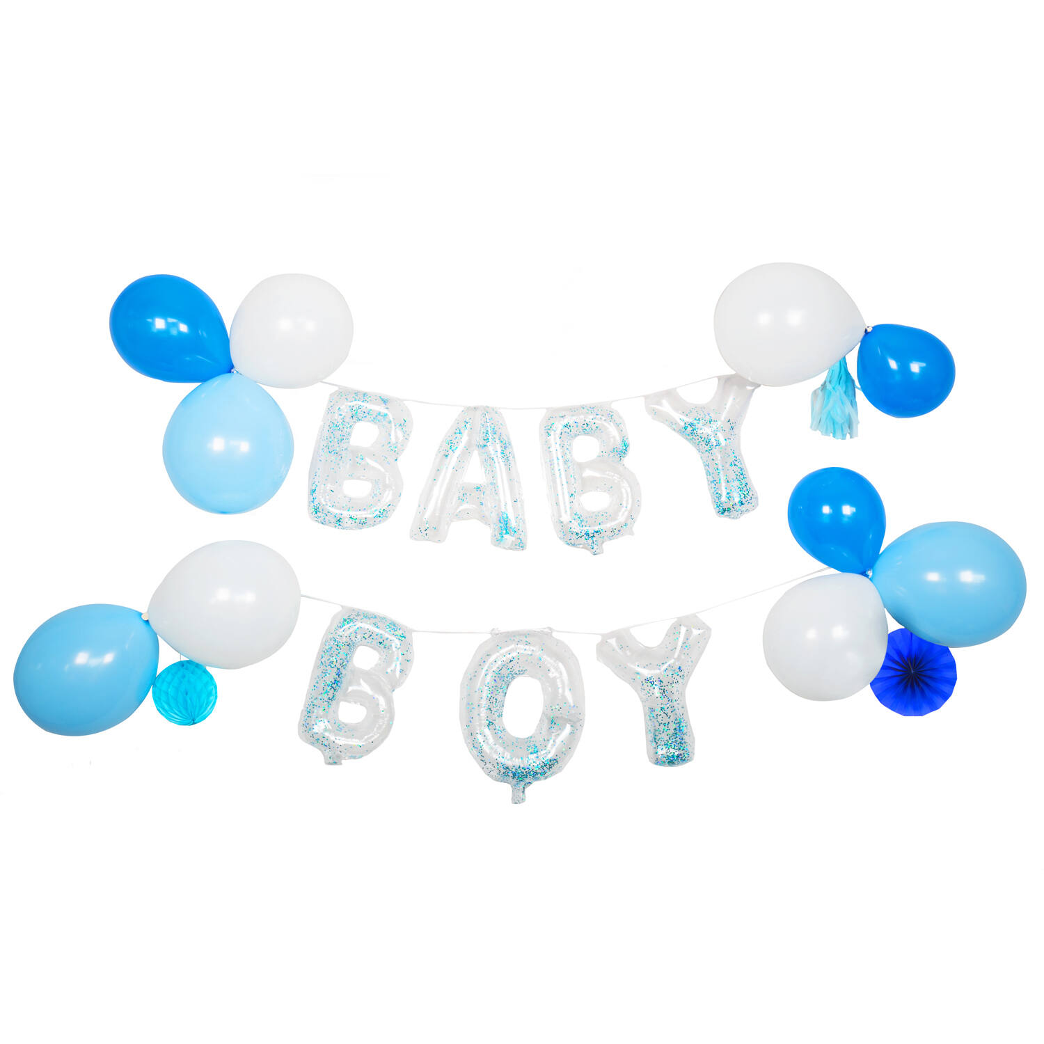 Decoration Kit Balloon Garland Baby Boy Latex / Paper / Plastic 23 Parts