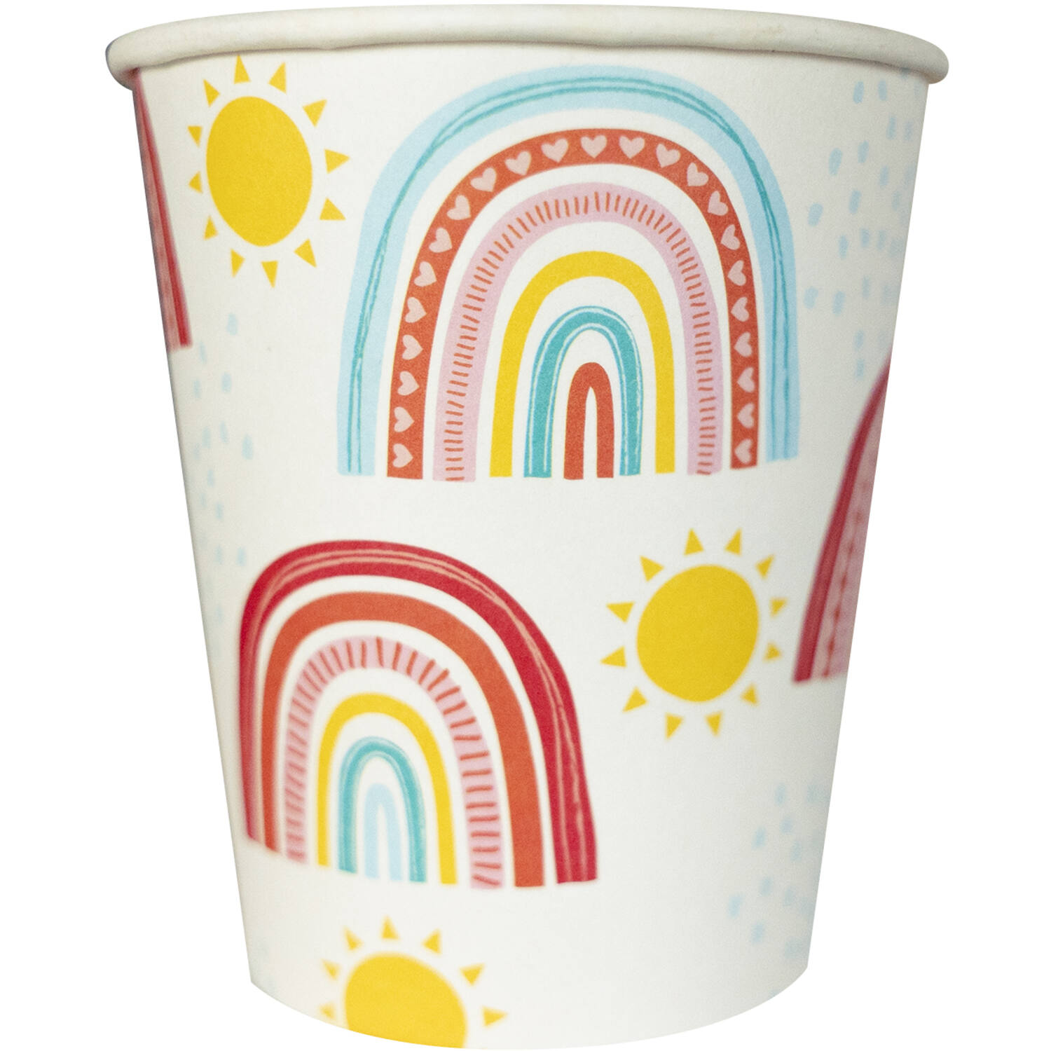 8 Cups Retro Rainbow Paper 250 ml