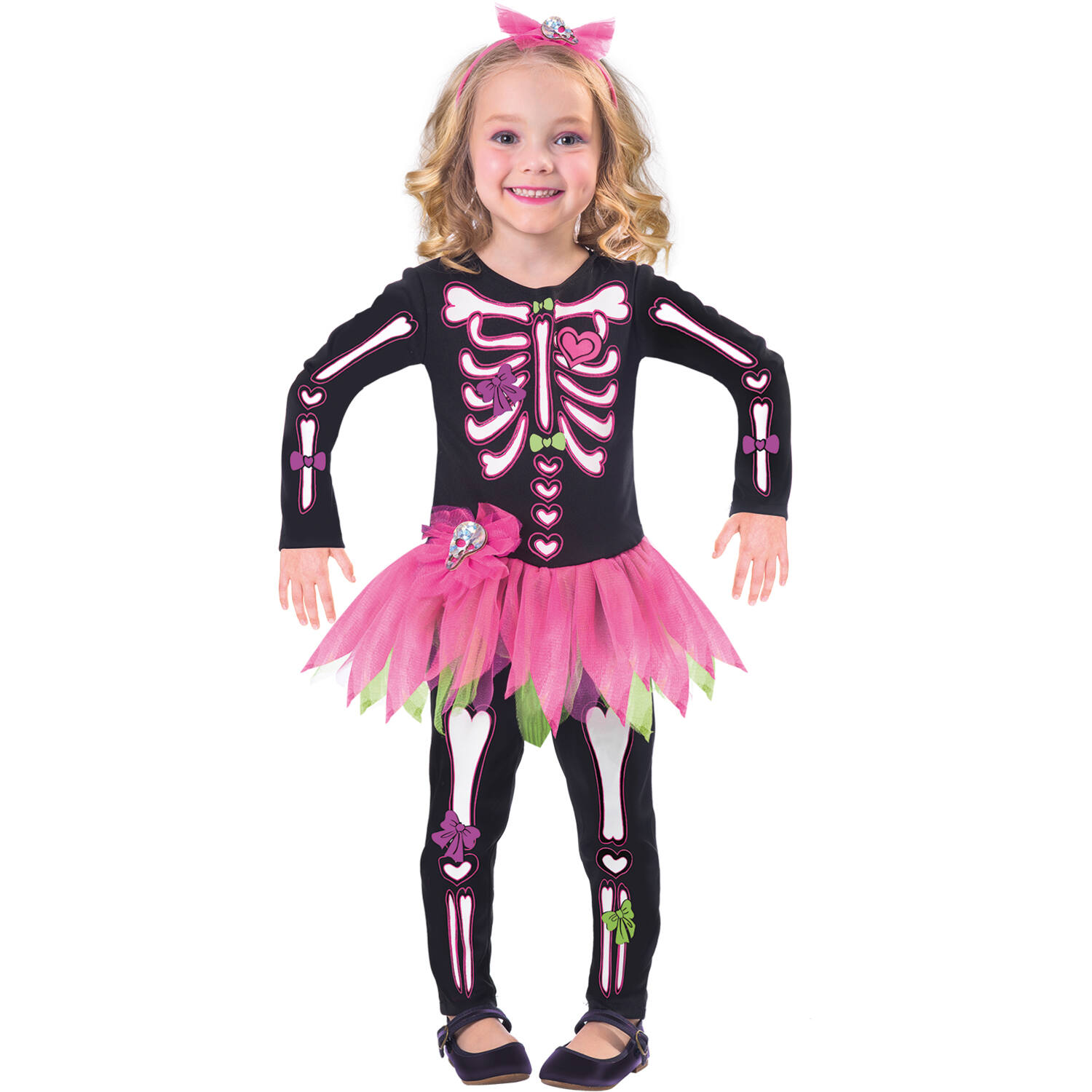 Child Costume Fancy Bones Skeleton 6-8 Years