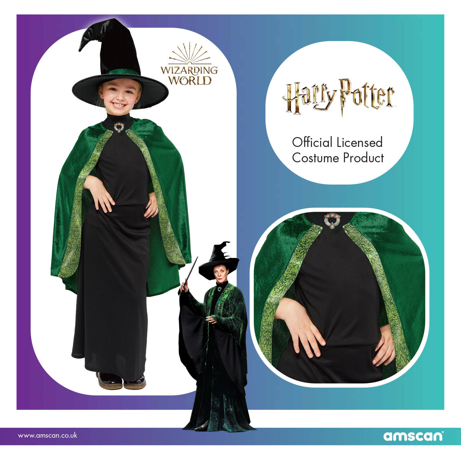 Child Costume Professor McGonagall Age 6-8 Years
