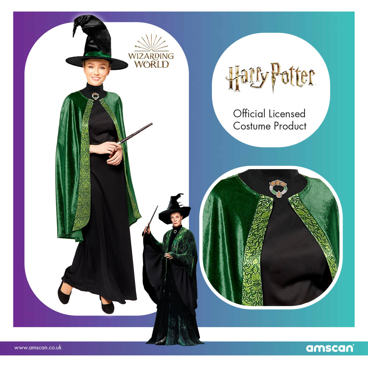Adult Costume Professor McGonagall Size XL
