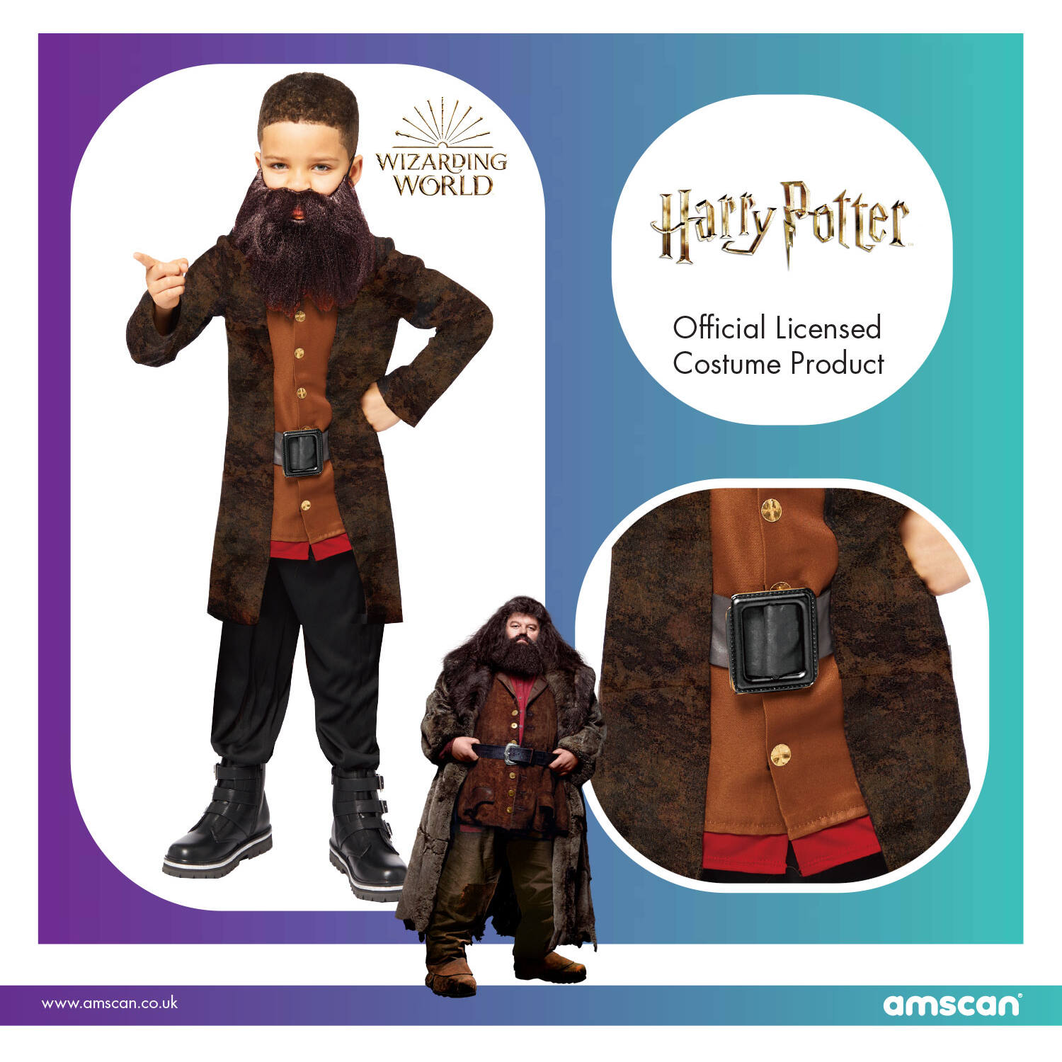 Child Costume Hagrid Age 10-12 Years