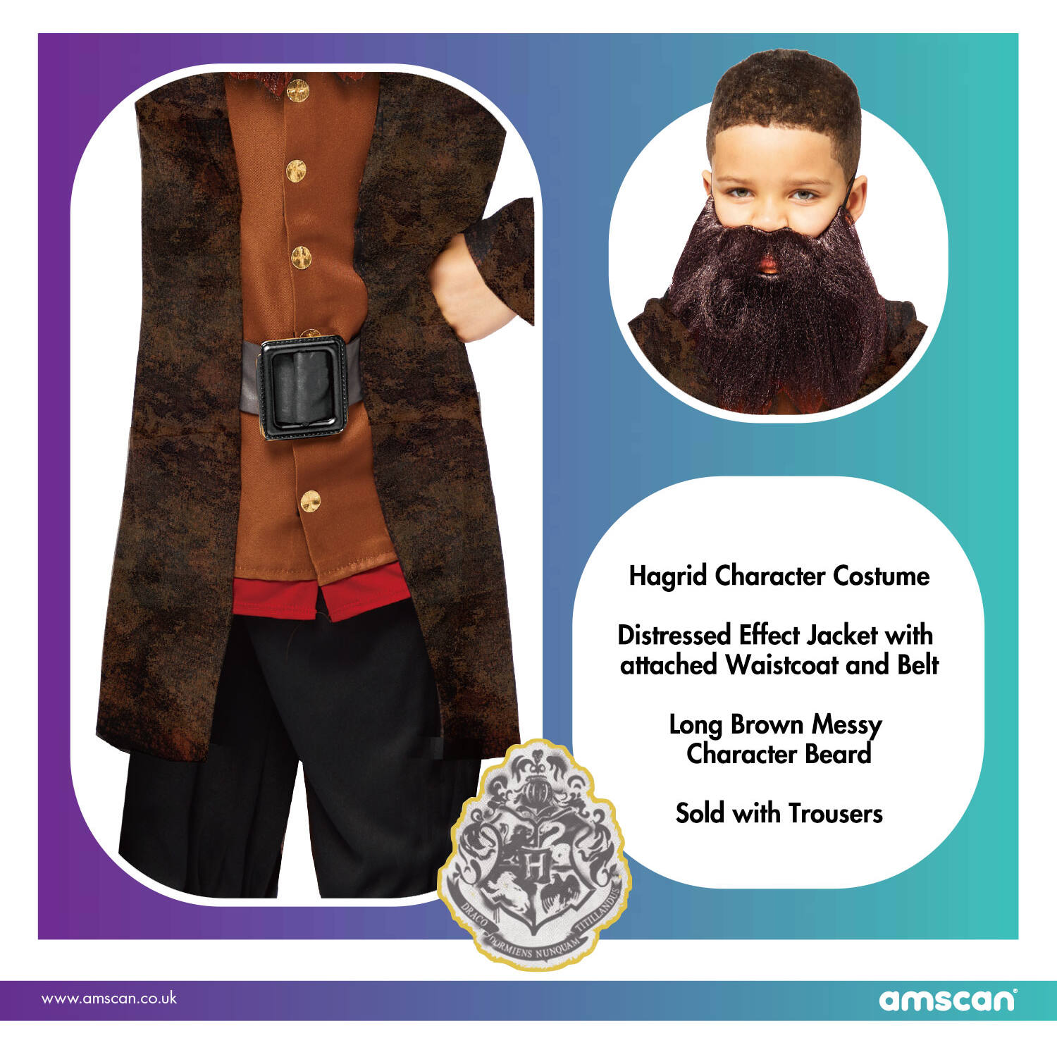 Child Costume Hagrid Age 10-12 Years