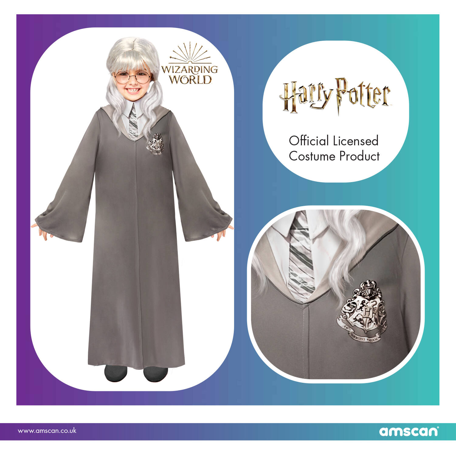 Child Costume Moaning Myrtle Age 8-10 Years