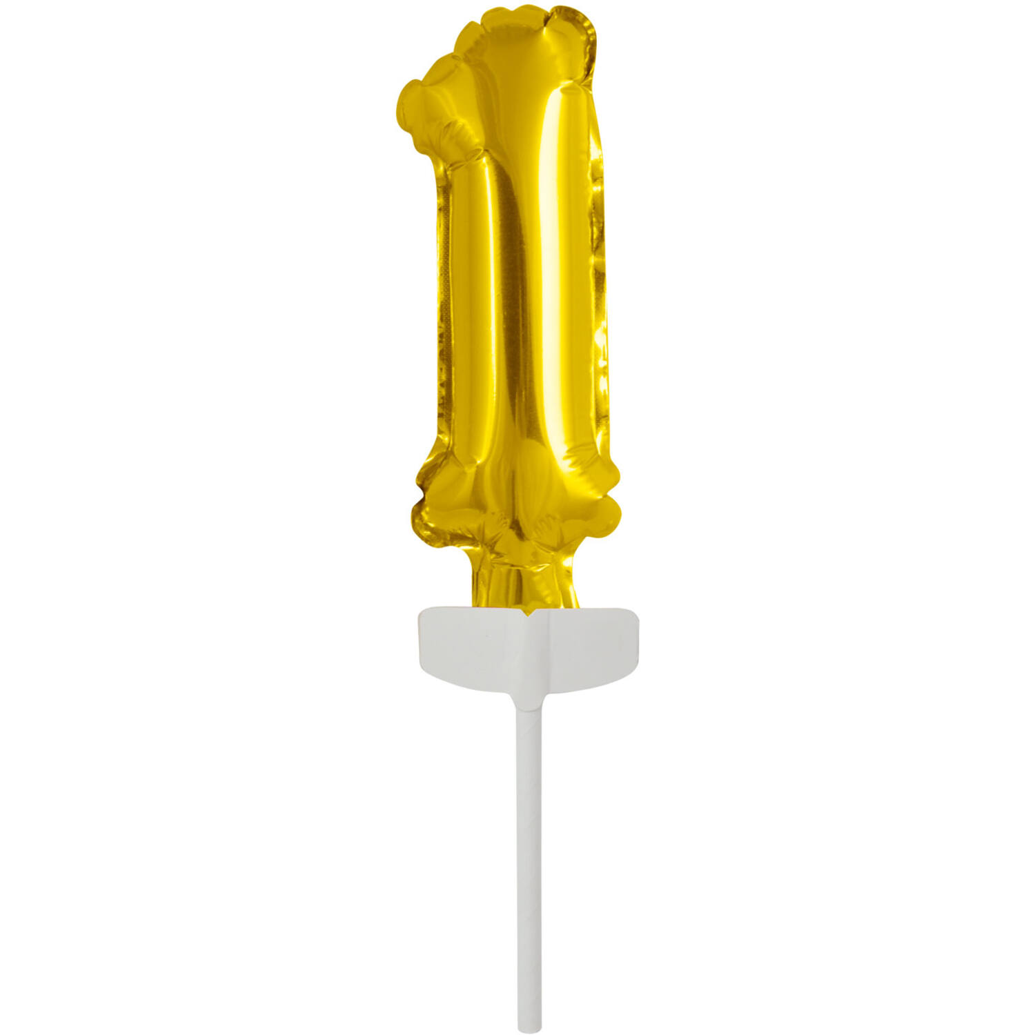 Micro Size Number 1 Gold Foil Balloon N6 Packaged 11 cm x 4 cm