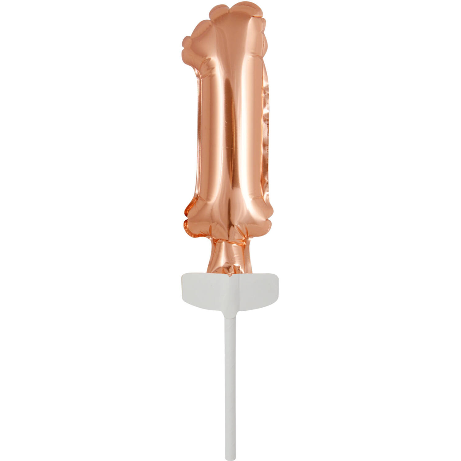 Micro Size Number 1 Rose Gold Foil Balloon N6 Packaged 11 cm x 4 cm