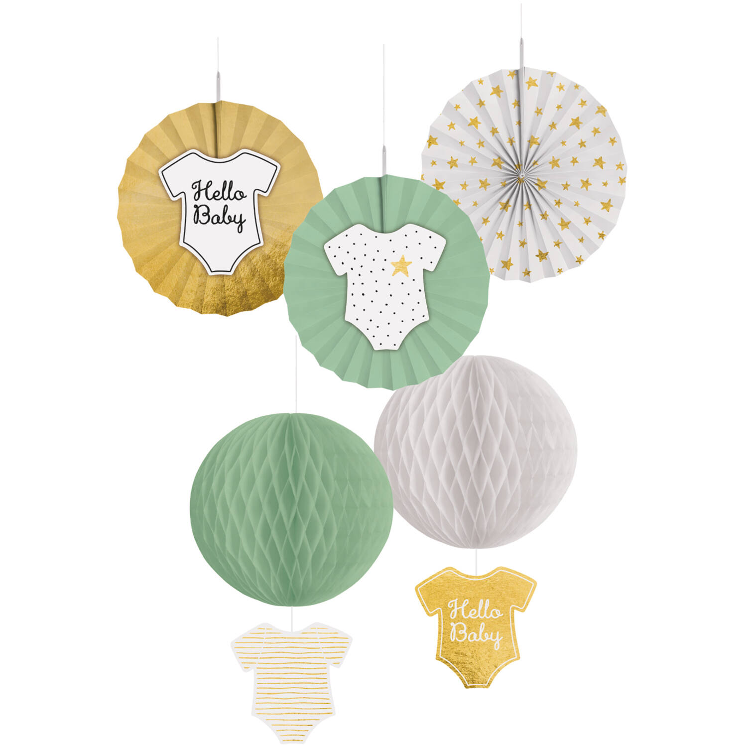Hanging Decoration Hello Baby 5 Parts
