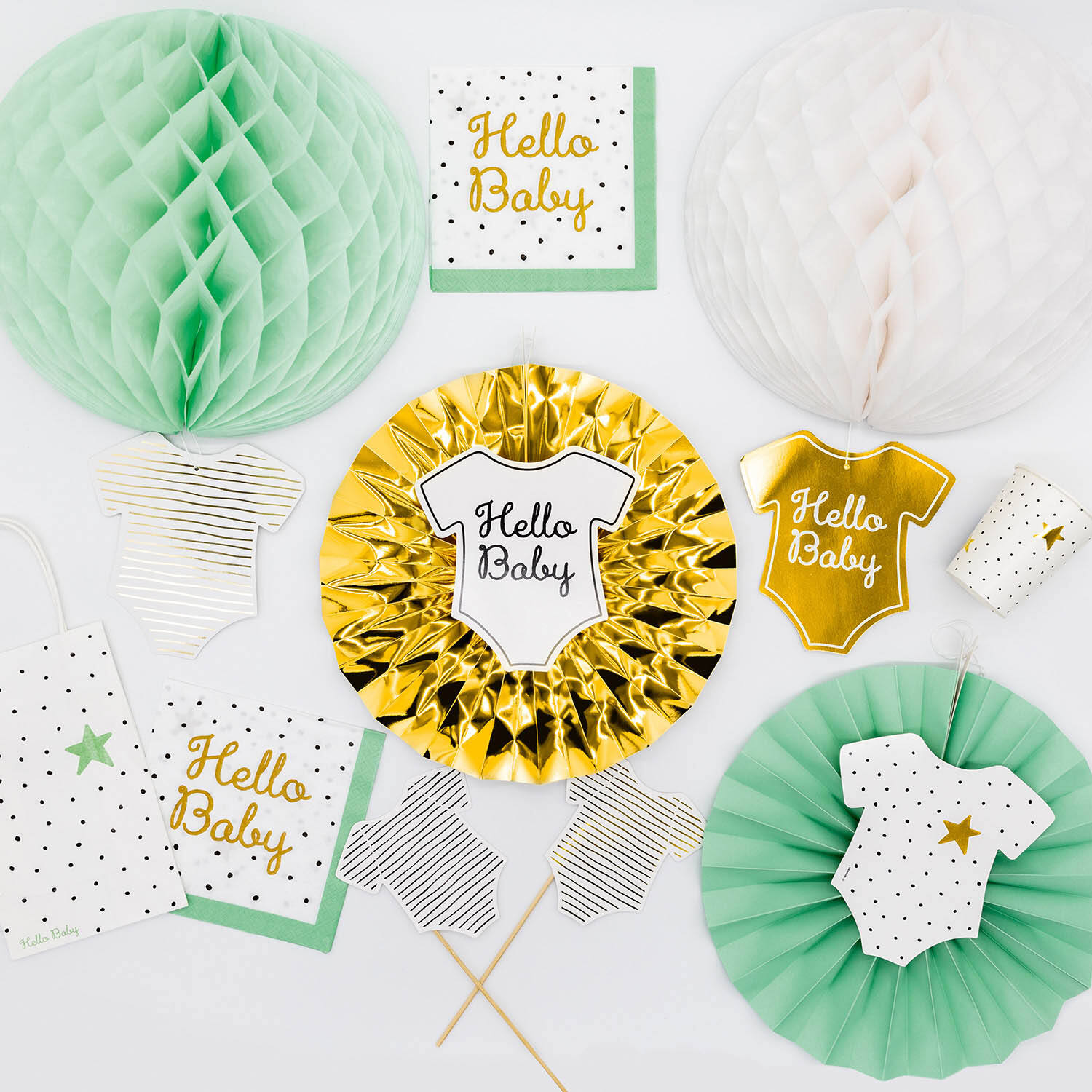 Hanging Decoration Hello Baby 5 Parts