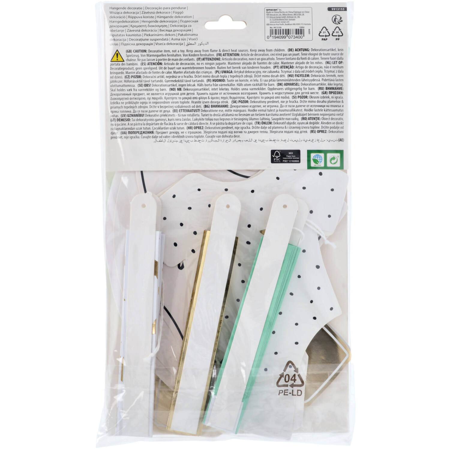 Hanging Decoration Hello Baby 5 Parts