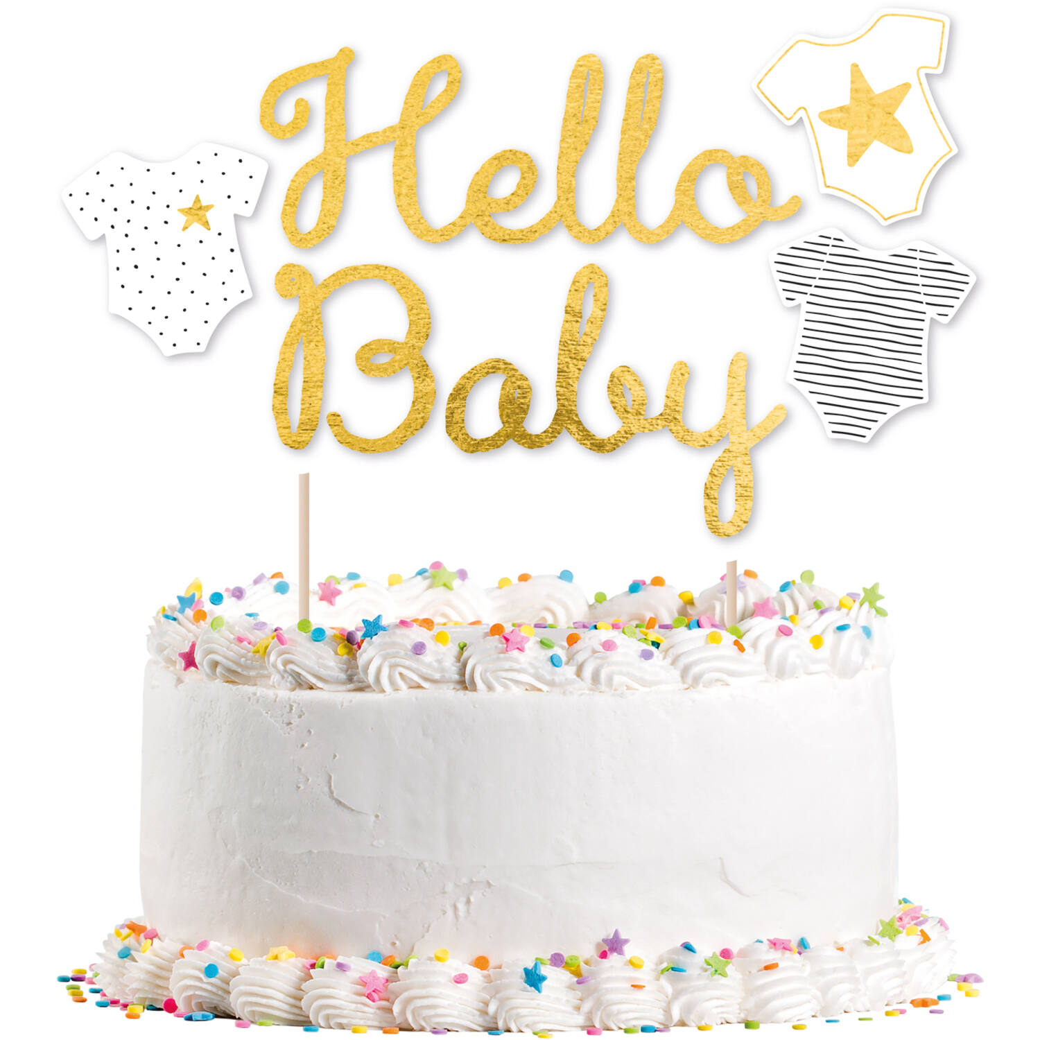 Cake Decoration Hello Baby Paper