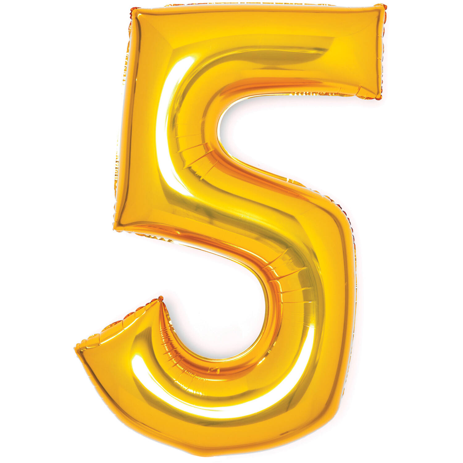 Medium Number 5 Gold Foil Balloon N26 Packaged 72 cm x 52 cm